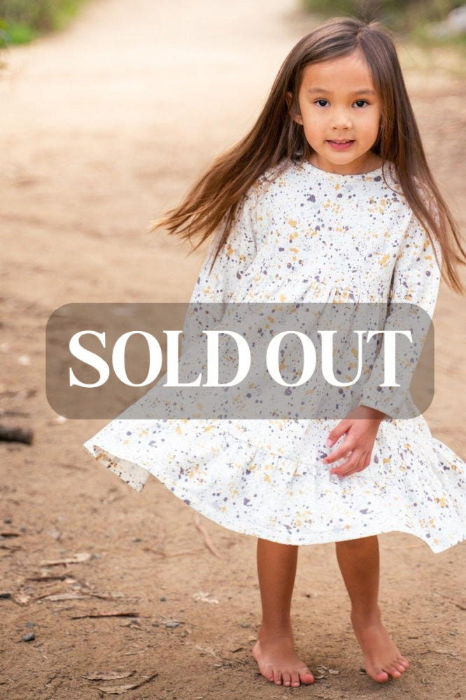 3 Tier Sweater Dress - Paint Spatter - Terry