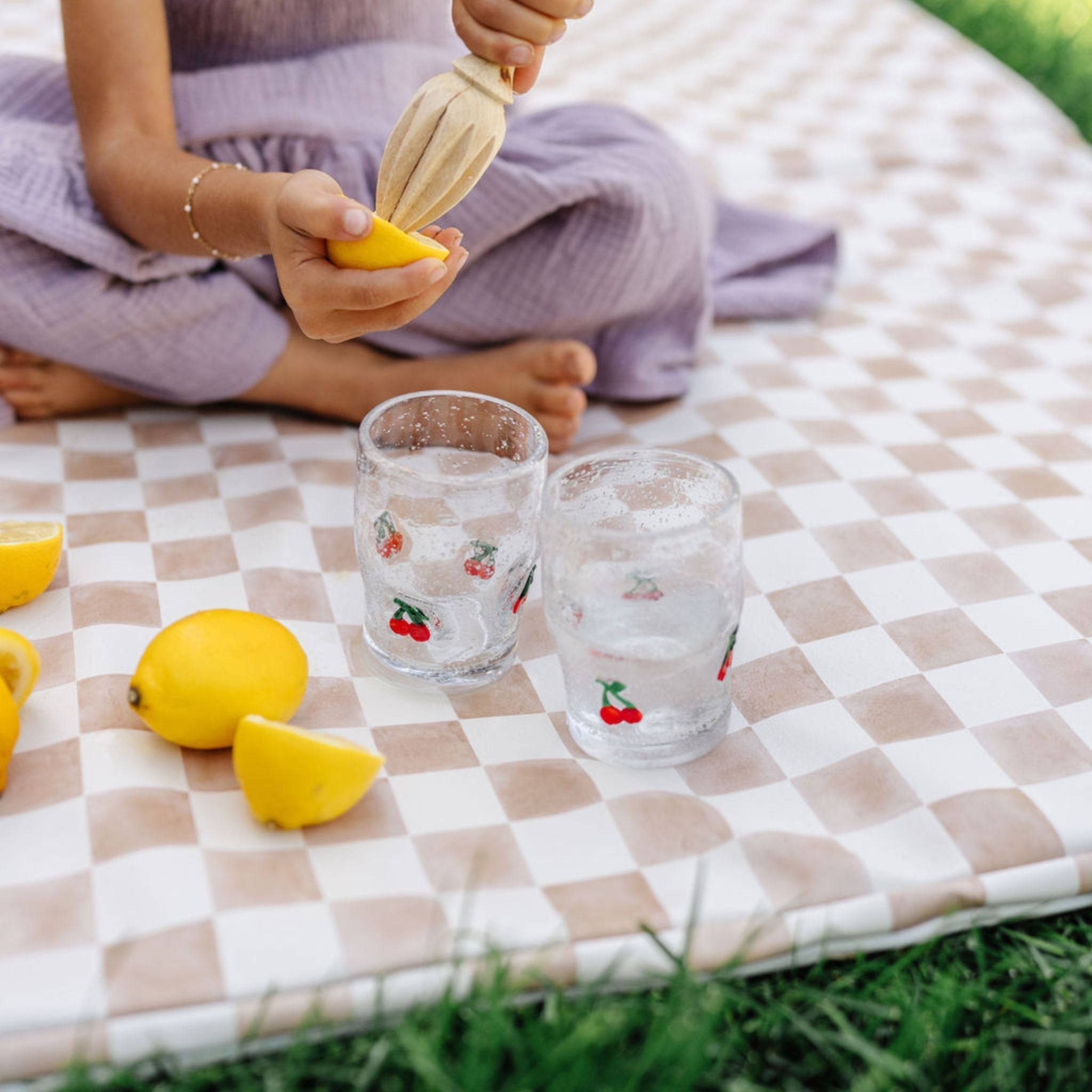 Checker Gumdrop Vegan Leather Mat