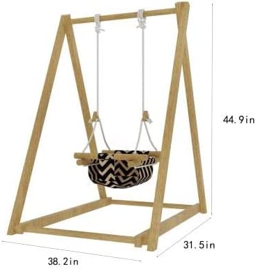 Spruce - Baby and Toddler Foldable Wooden Swing Set Indoor Avenlur.com   