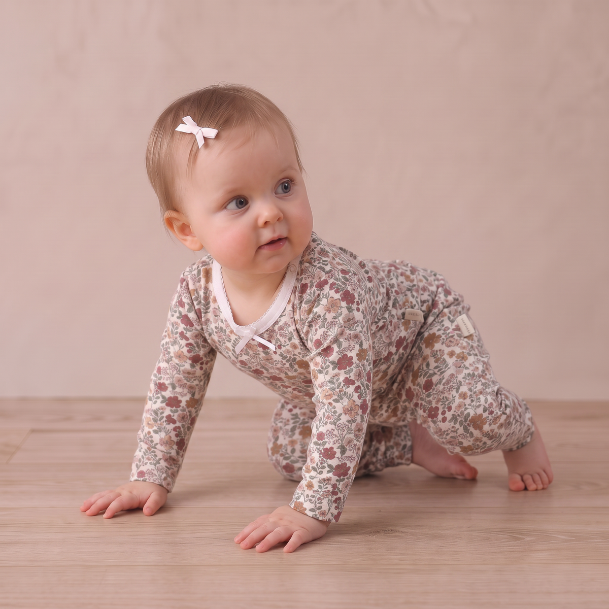 Organic Bodysuit & Foldover Pants Set - Woodland Sprig