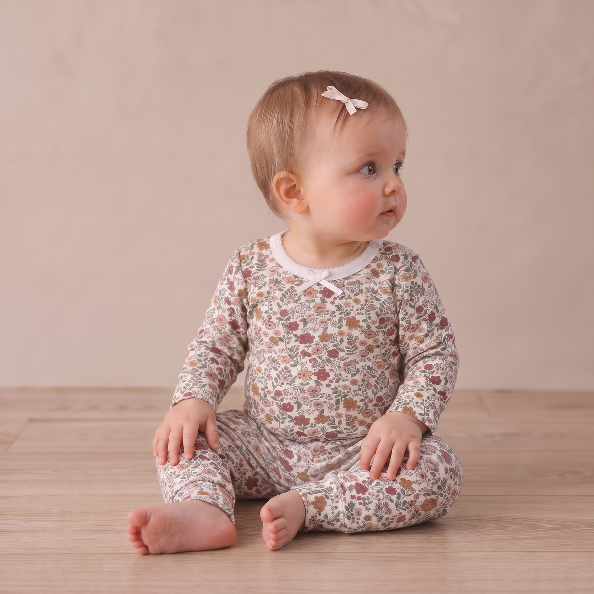 Organic Bodysuit & Foldover Pants Set - Woodland Sprig