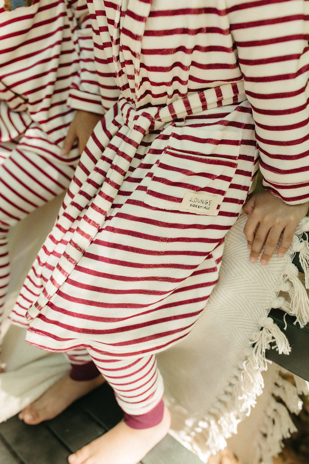 Teddy Lounge Robe - Maroon