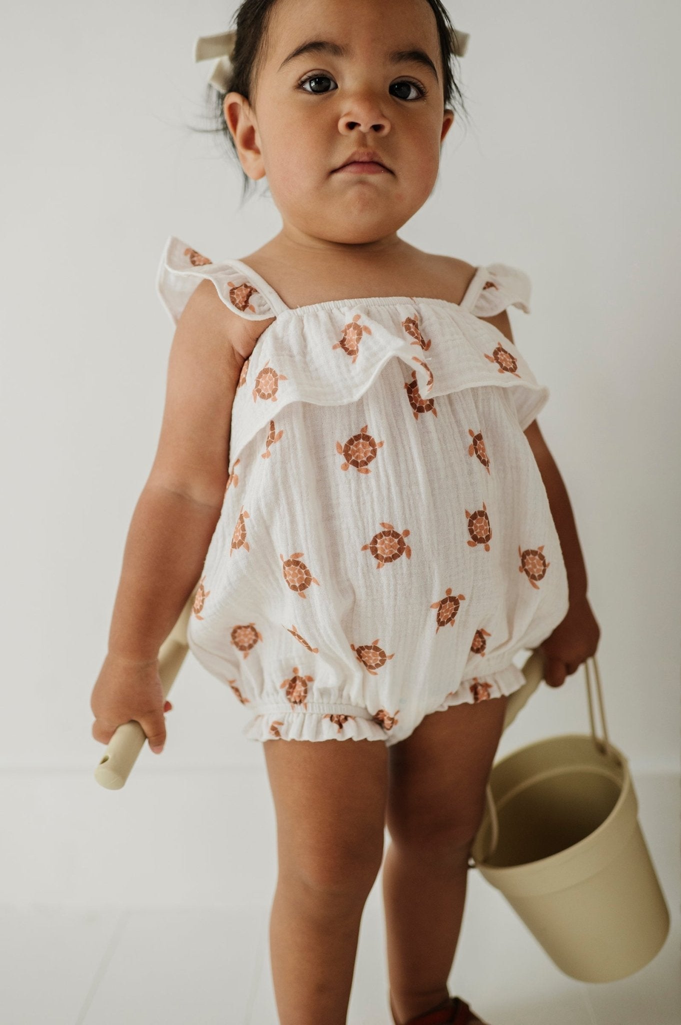Baby Girl Gauze Bubble Romper