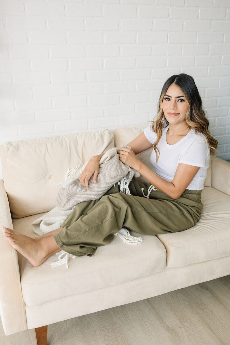 Organic Cotton Adult Lounge Pants - Olive