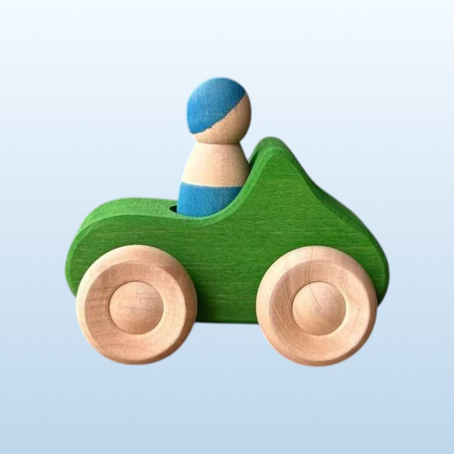 **Pre-order (Ships in 2-3 Weeks)**7-Piece Wooden Rainbow Cars Set with 3 Peg Dolls | Stained Basswood or Painted Beechwood