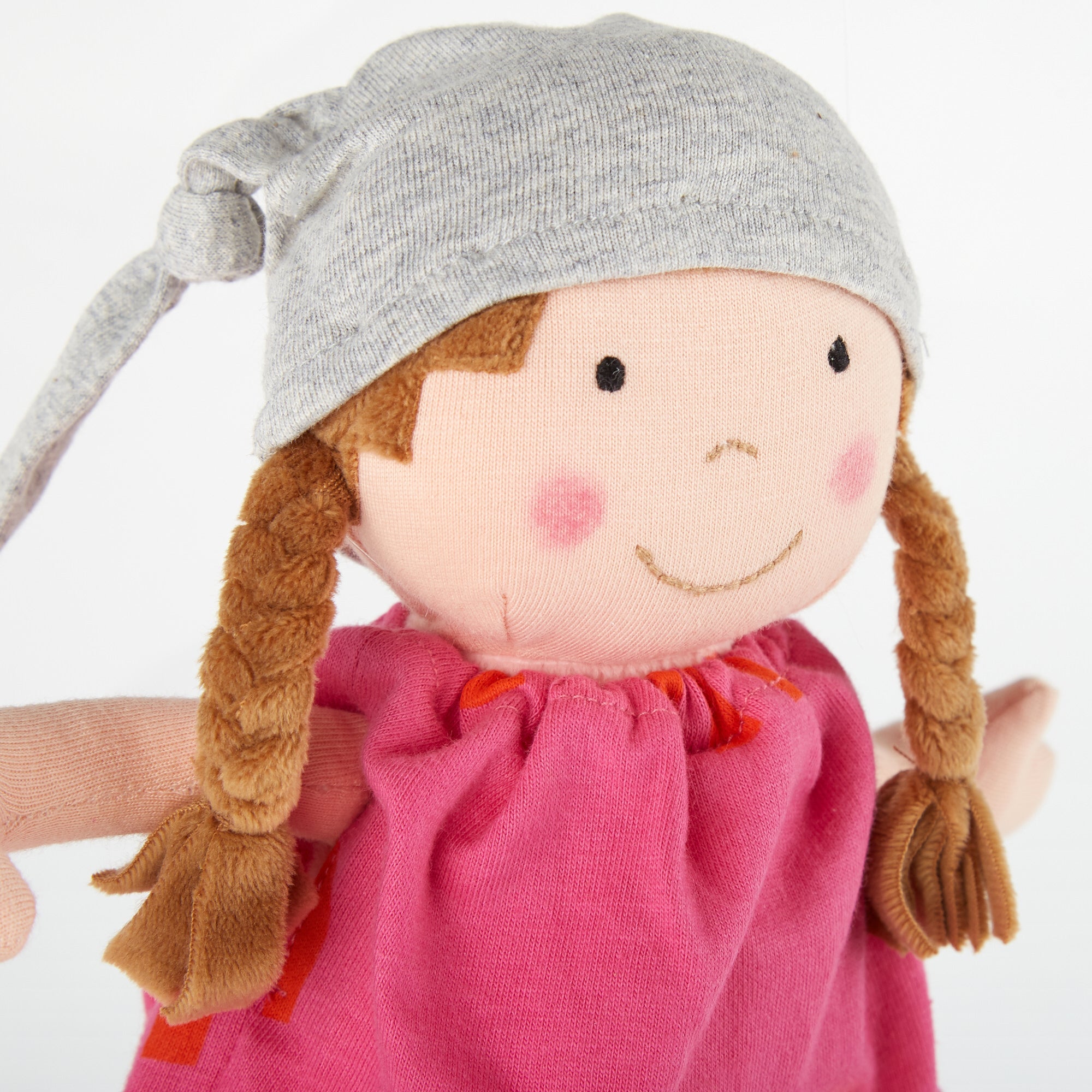 Plush Doll with Pink Outfit