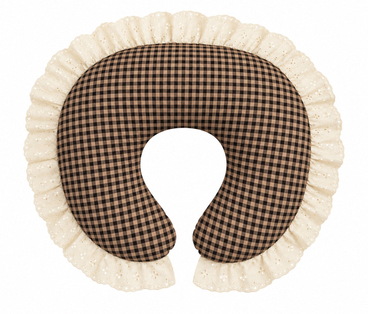 Ivory Eyelet Ruffle Original Nursing Pillow Cover
