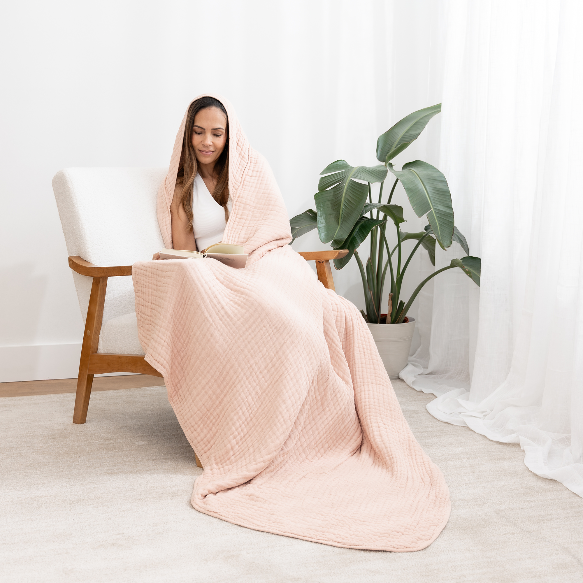 Adult Muslin Hooded Towel