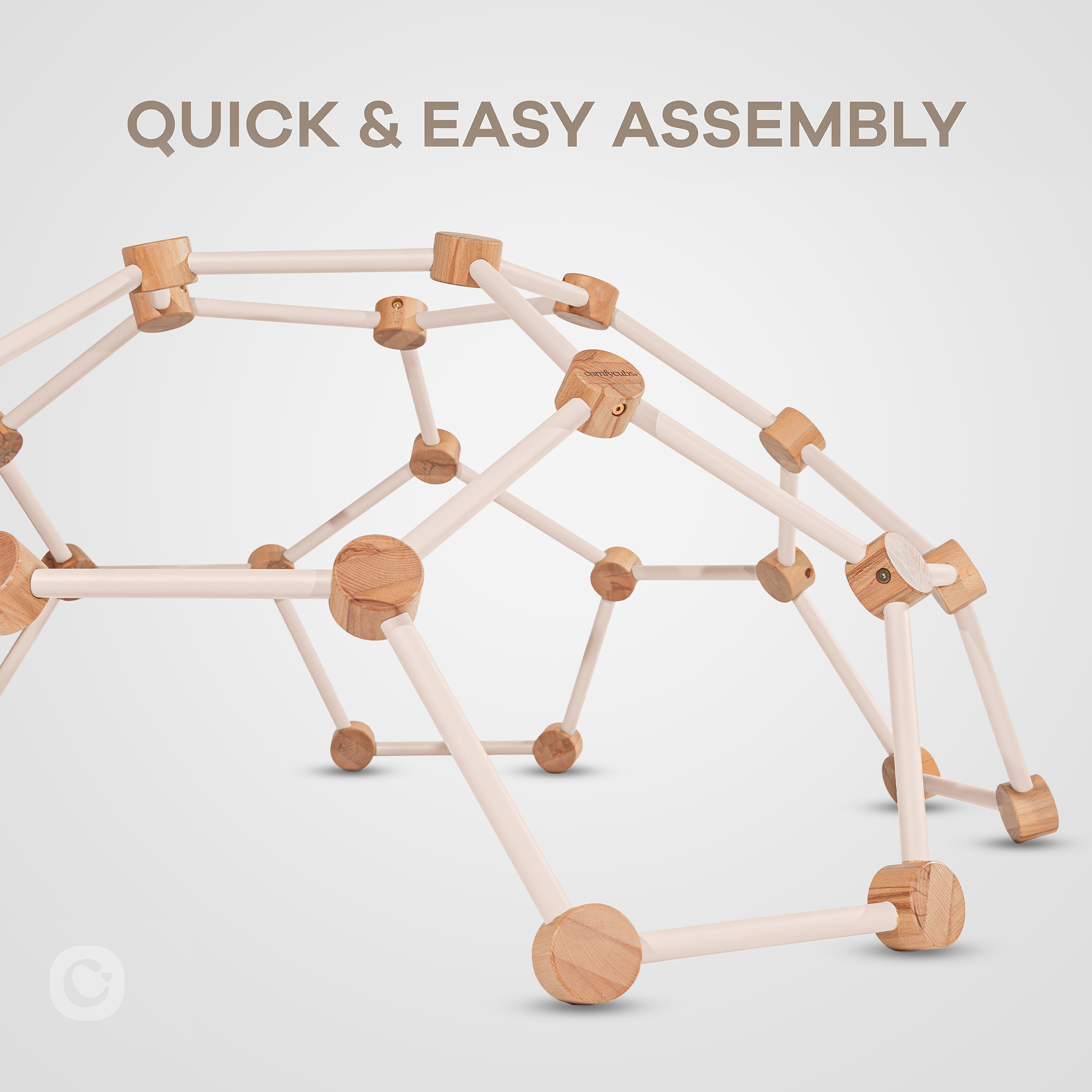 Wooden Climber for Kids in Blush