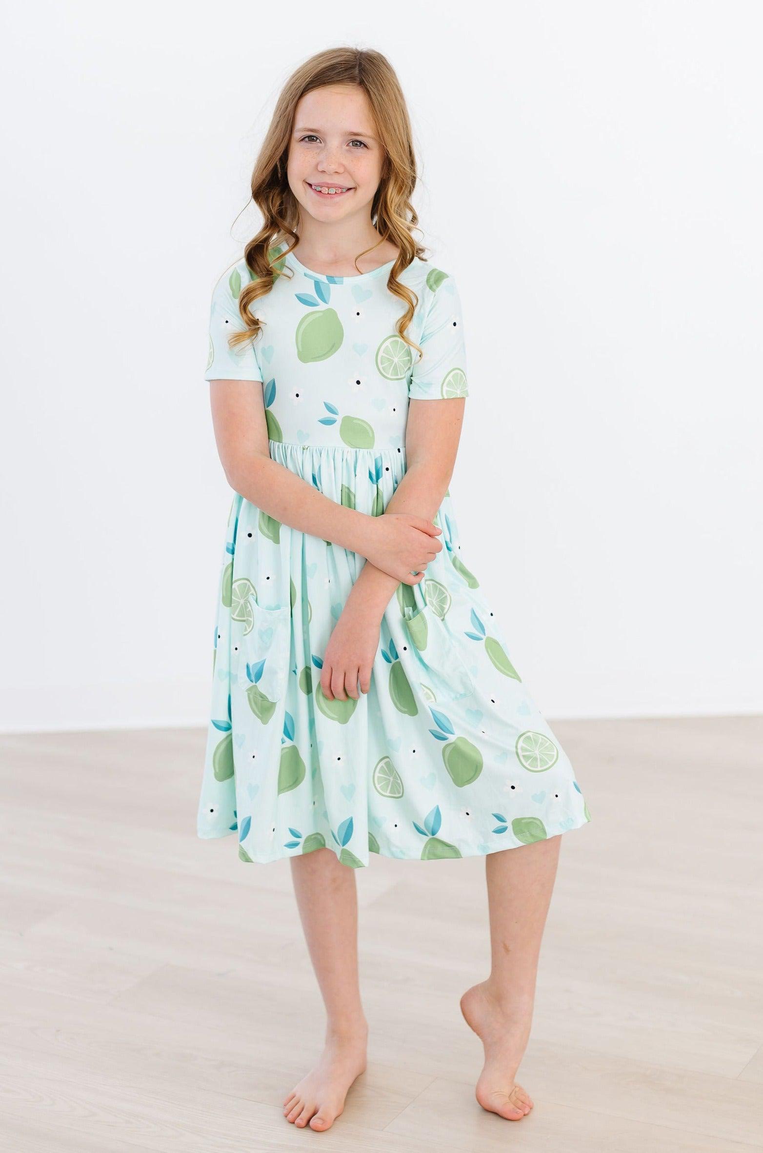 SALE Key Lime Cutie S/S Pocket Twirl Dress