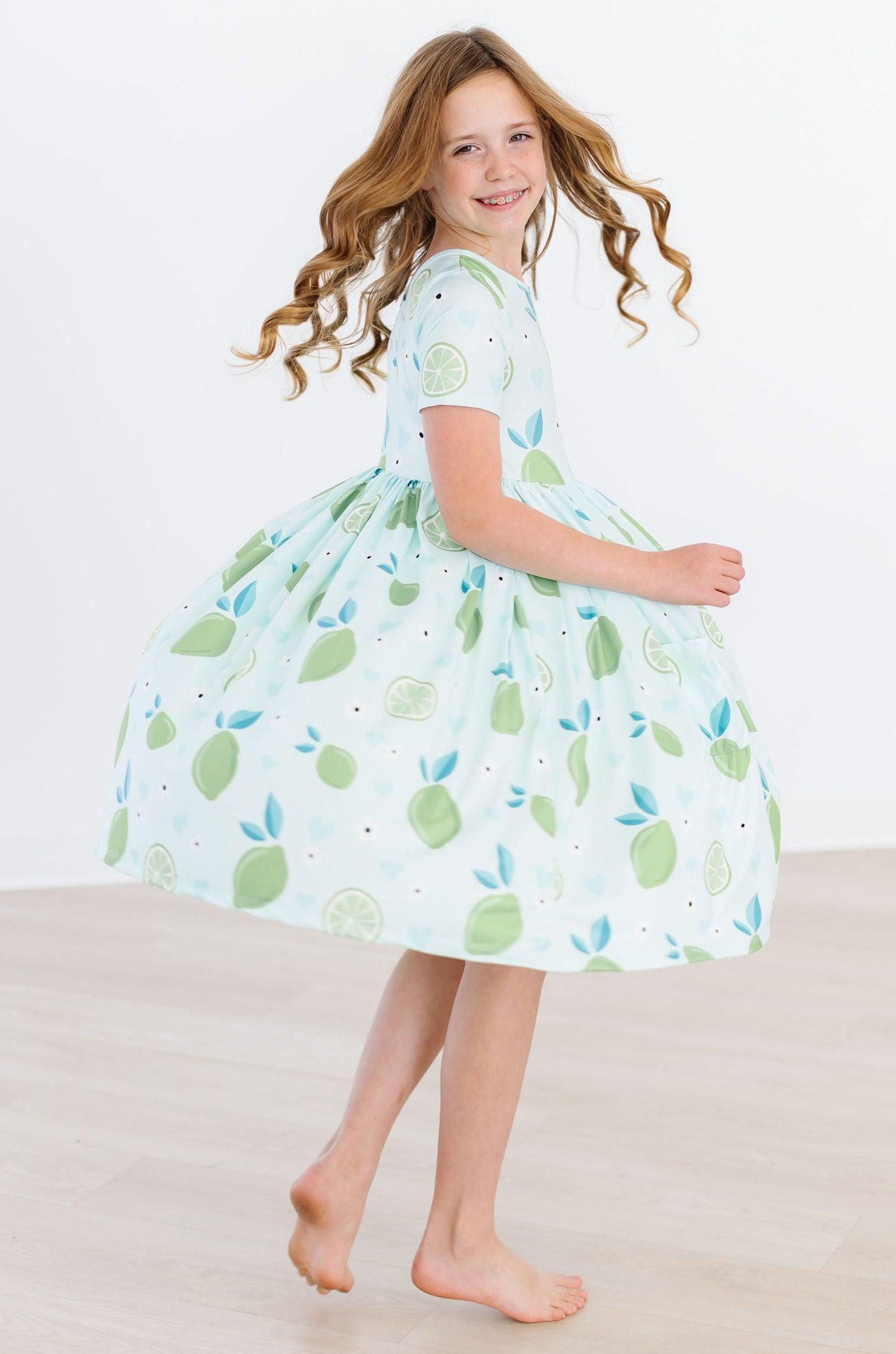 SALE Key Lime Cutie S/S Pocket Twirl Dress