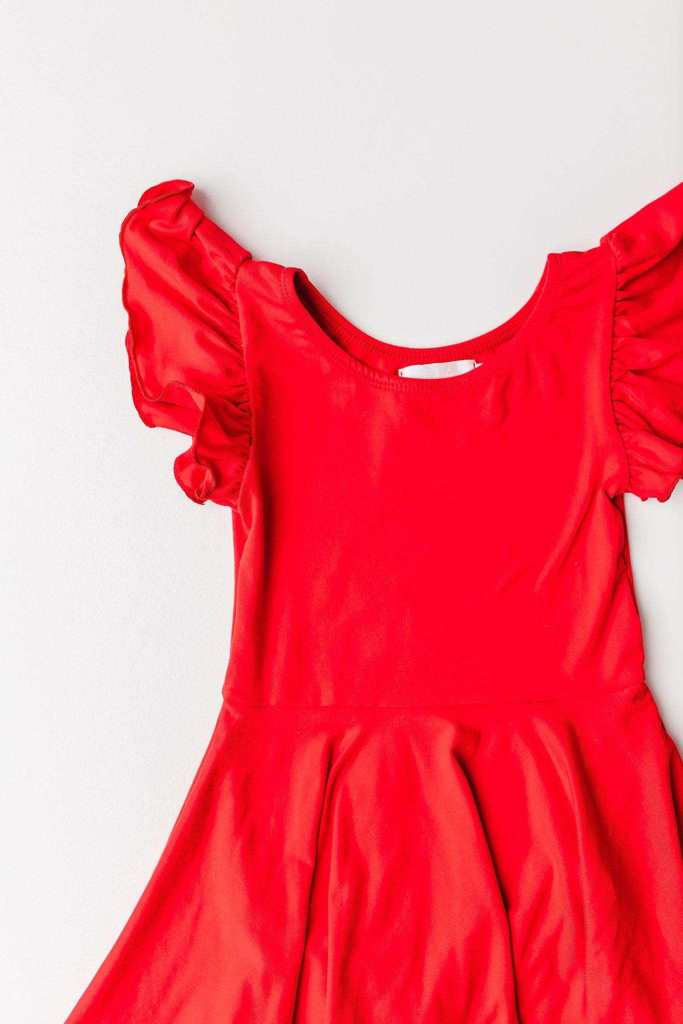 Red S/S Twirl Leotard