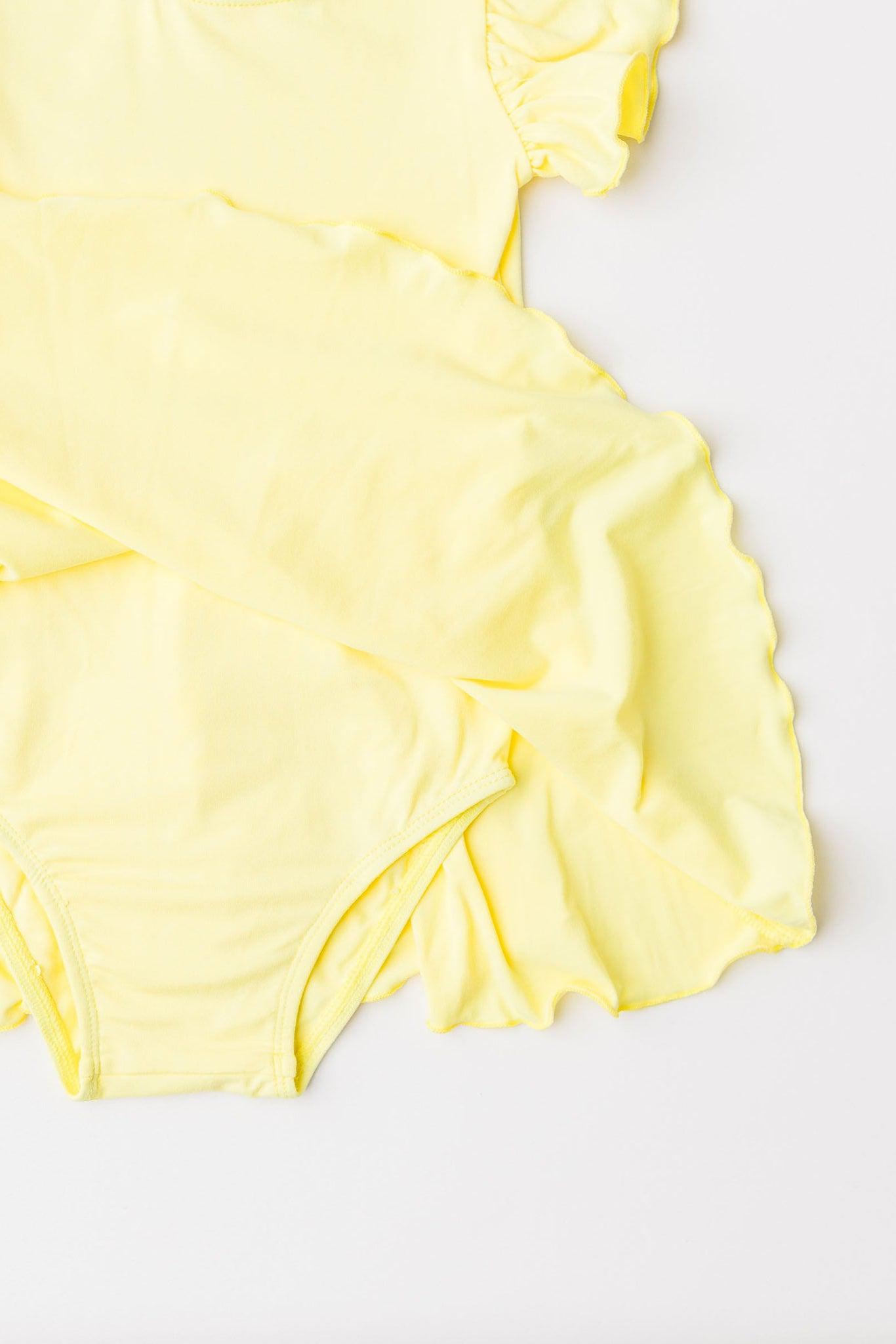 Yellow S/S Twirl Leotard