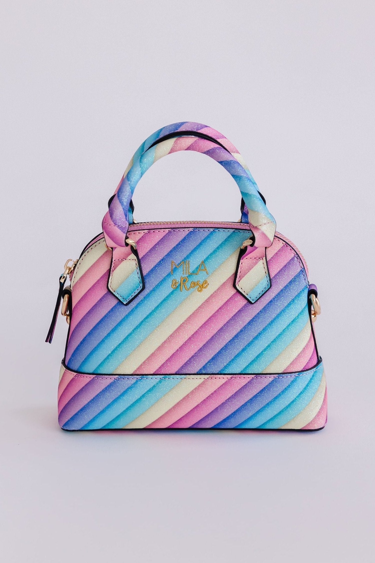 Rainbow Glitter Girl's Crossbody Purse