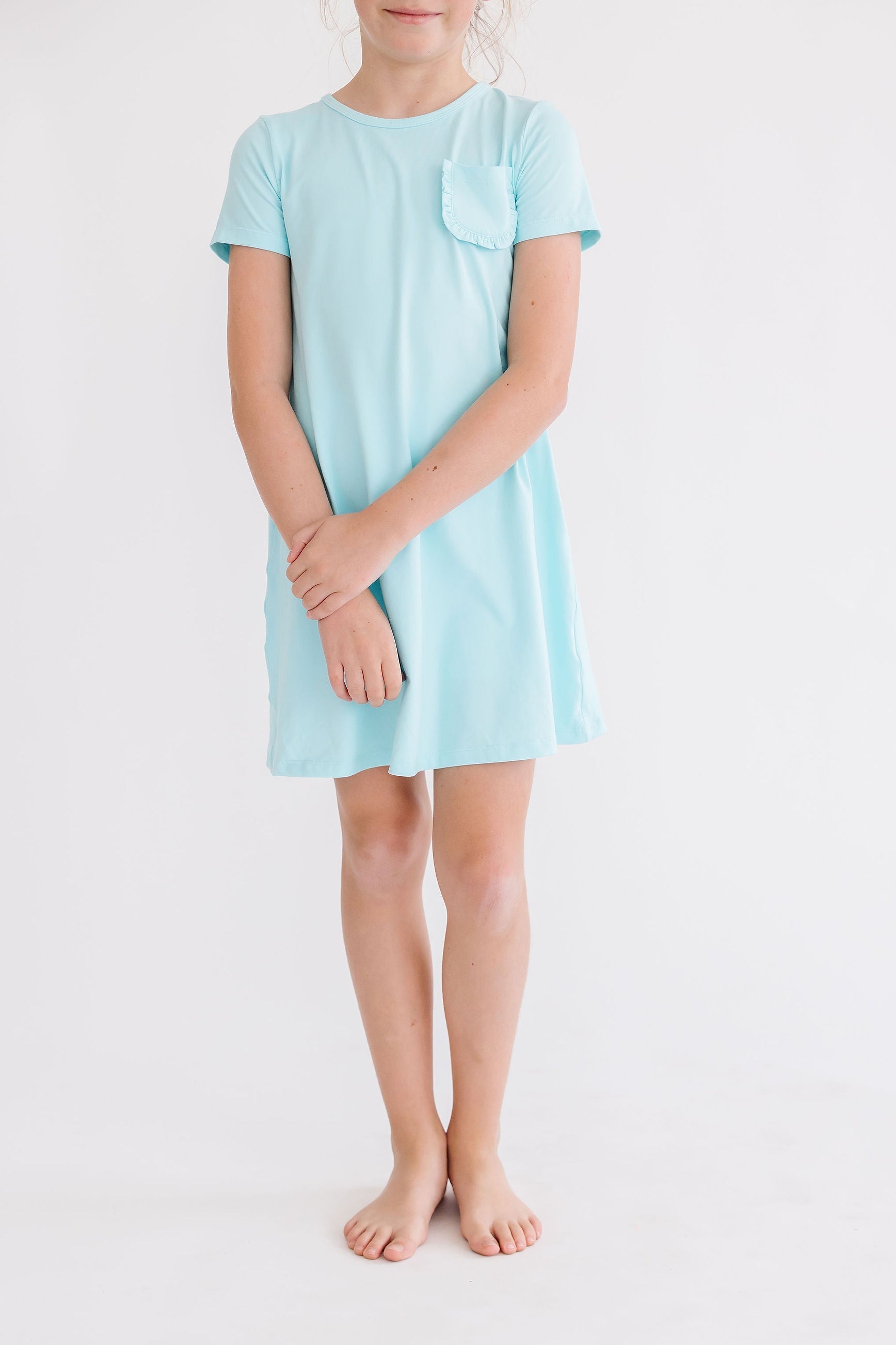 Aqua T-Shirt Dress