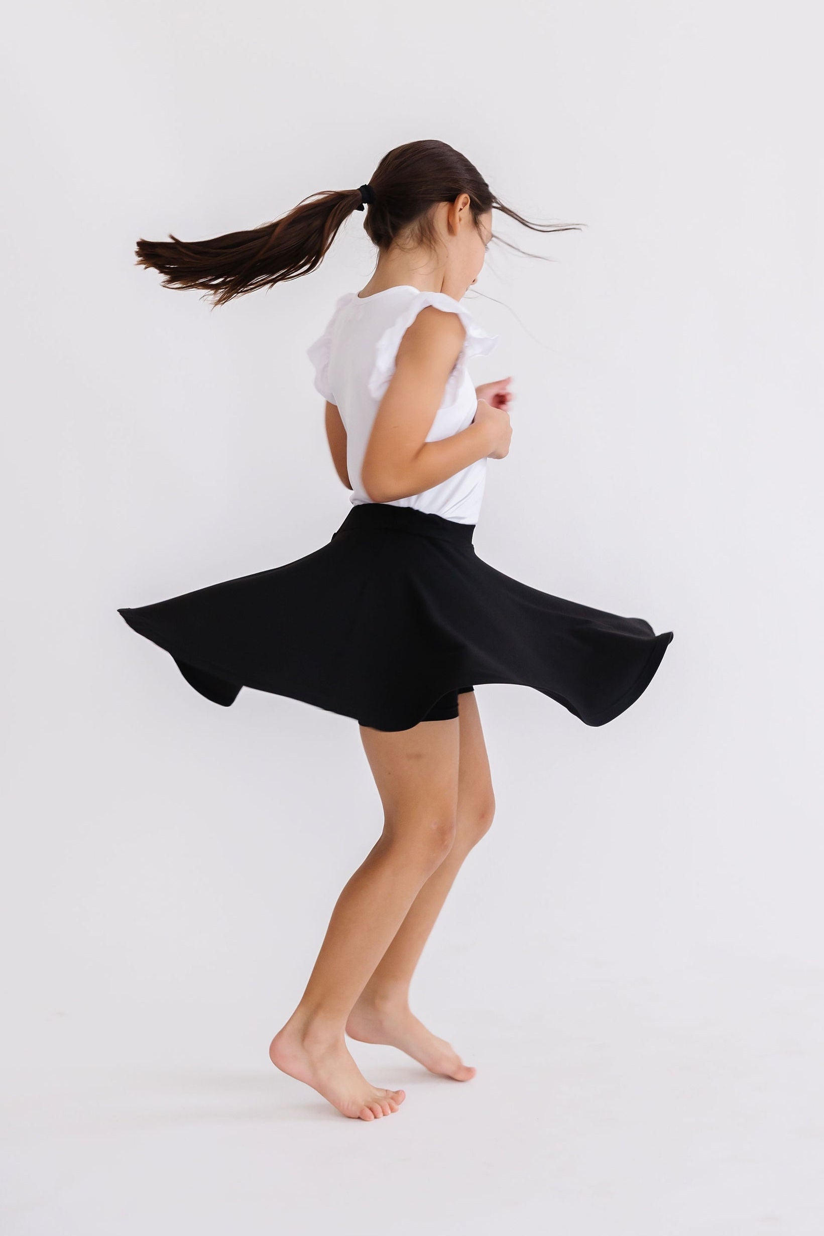 Black Twirl Skort