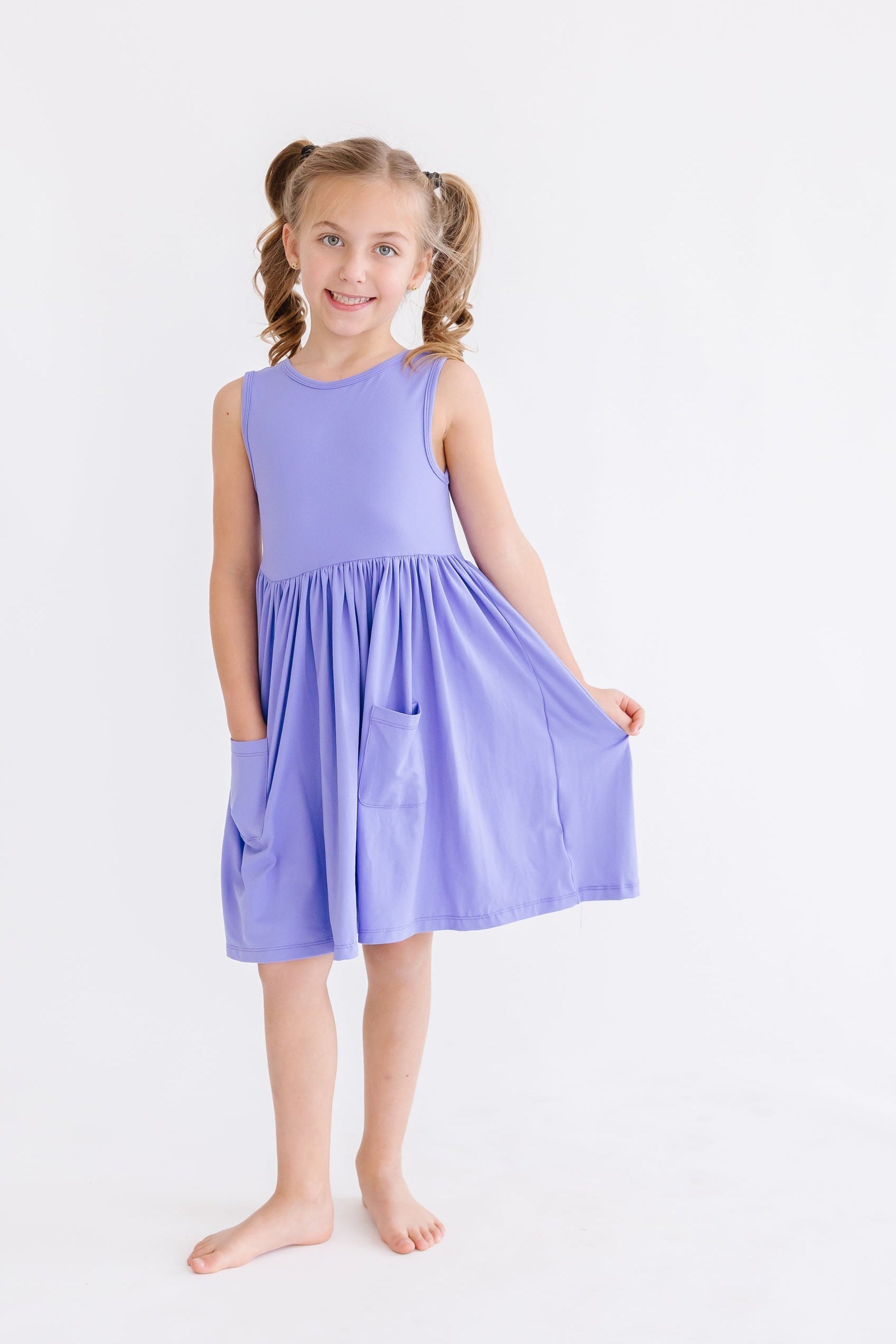 Periwinkle Pocket Tank Twirl Dress