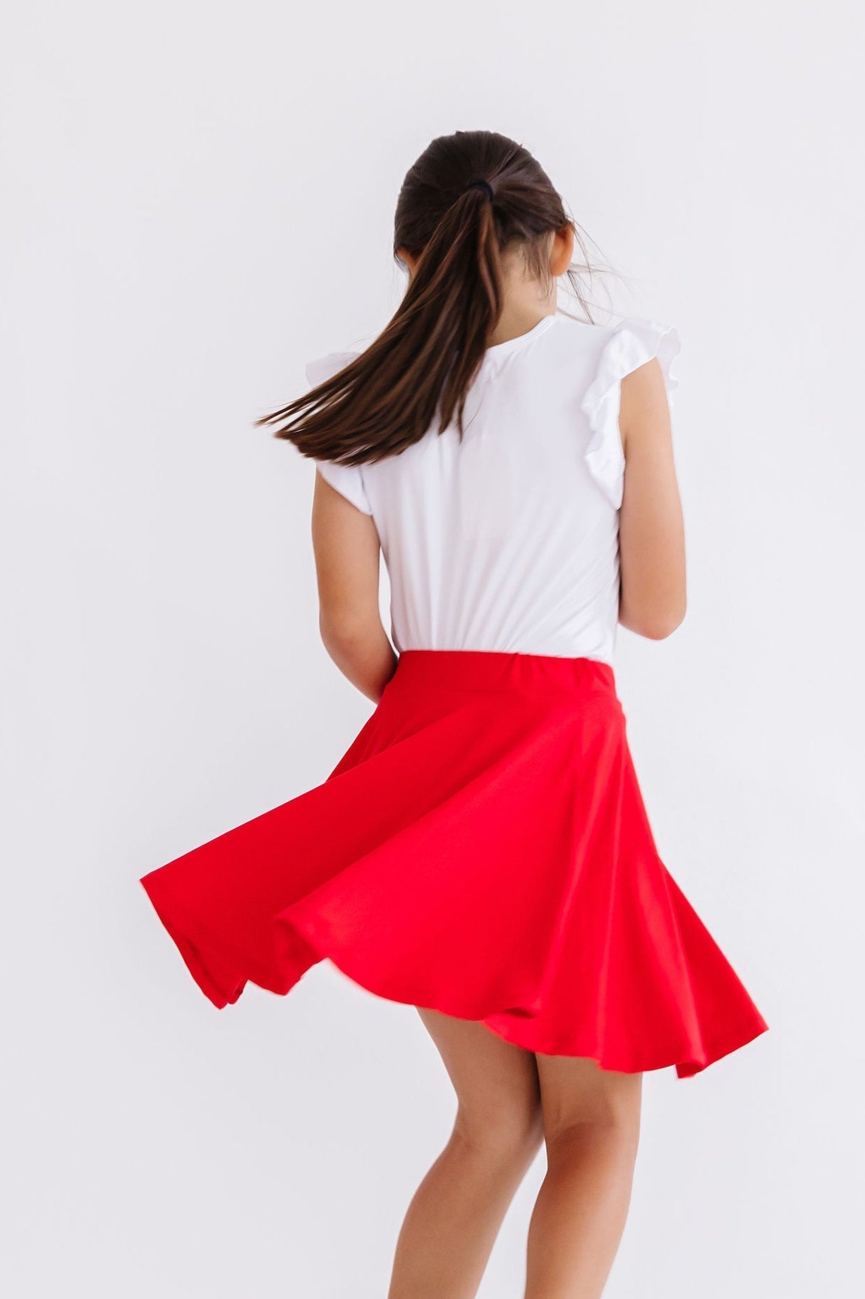 Red Twirl Skort