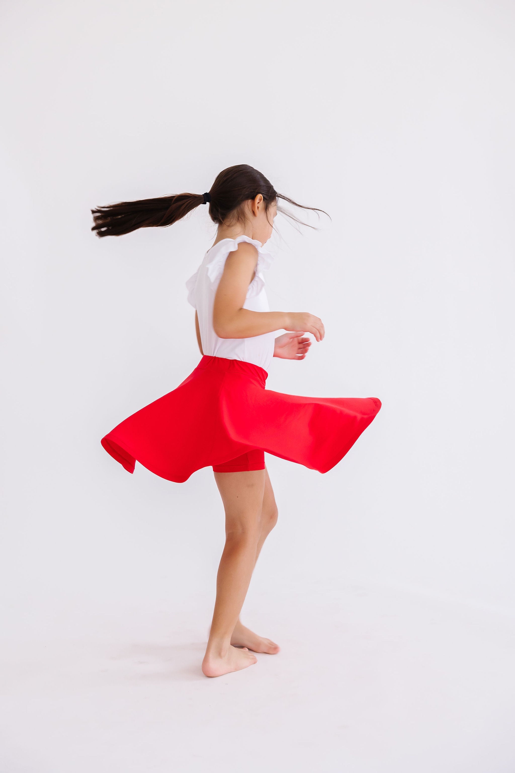 Red Twirl Skort