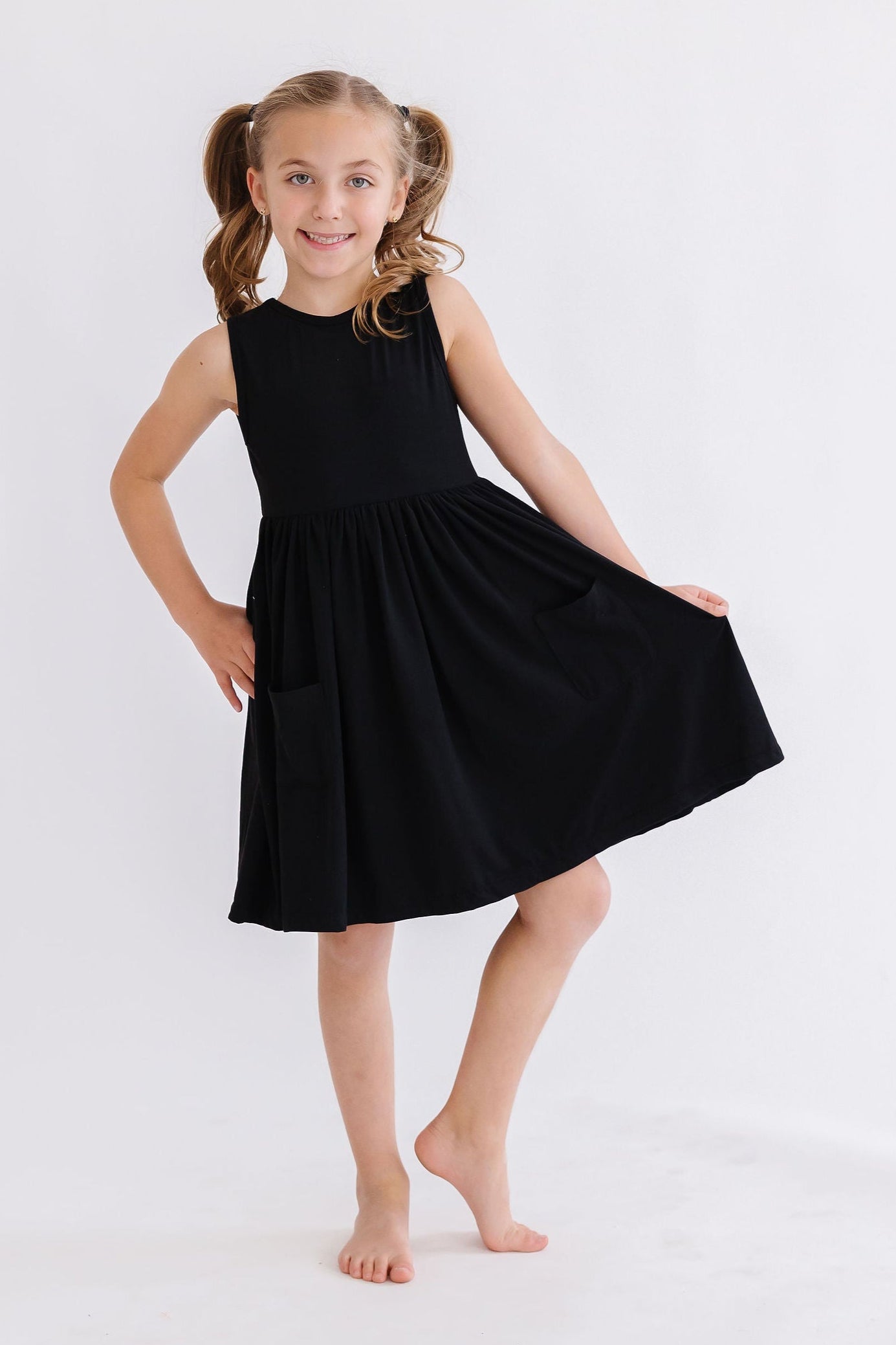 Black Tank Pocket Twirl Dress