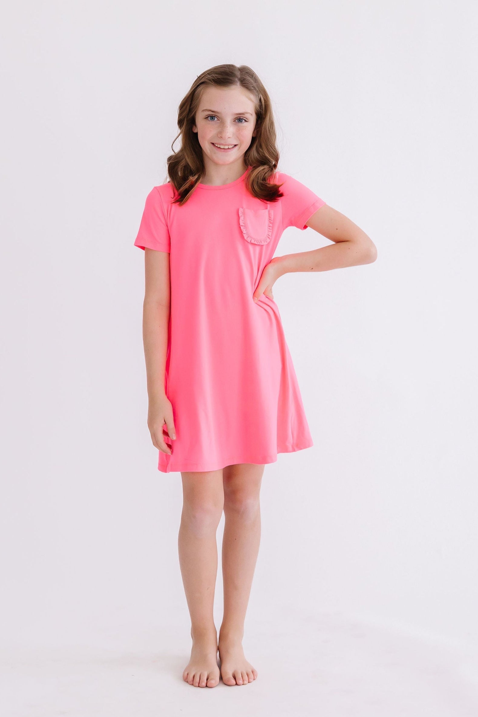 Neon Pink T-Shirt Dress