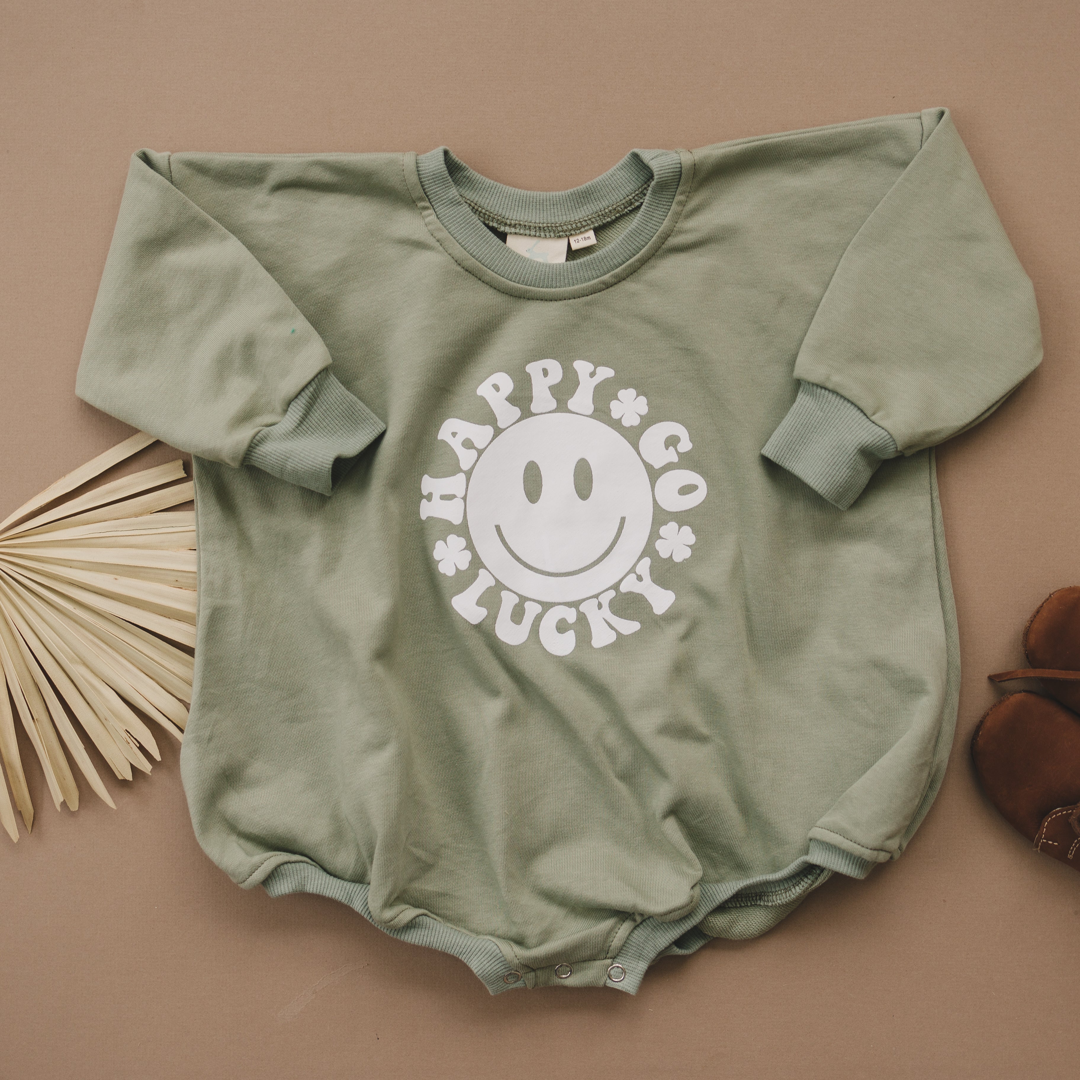 Happy Go Lucky Sweatshirt Romper - more colors