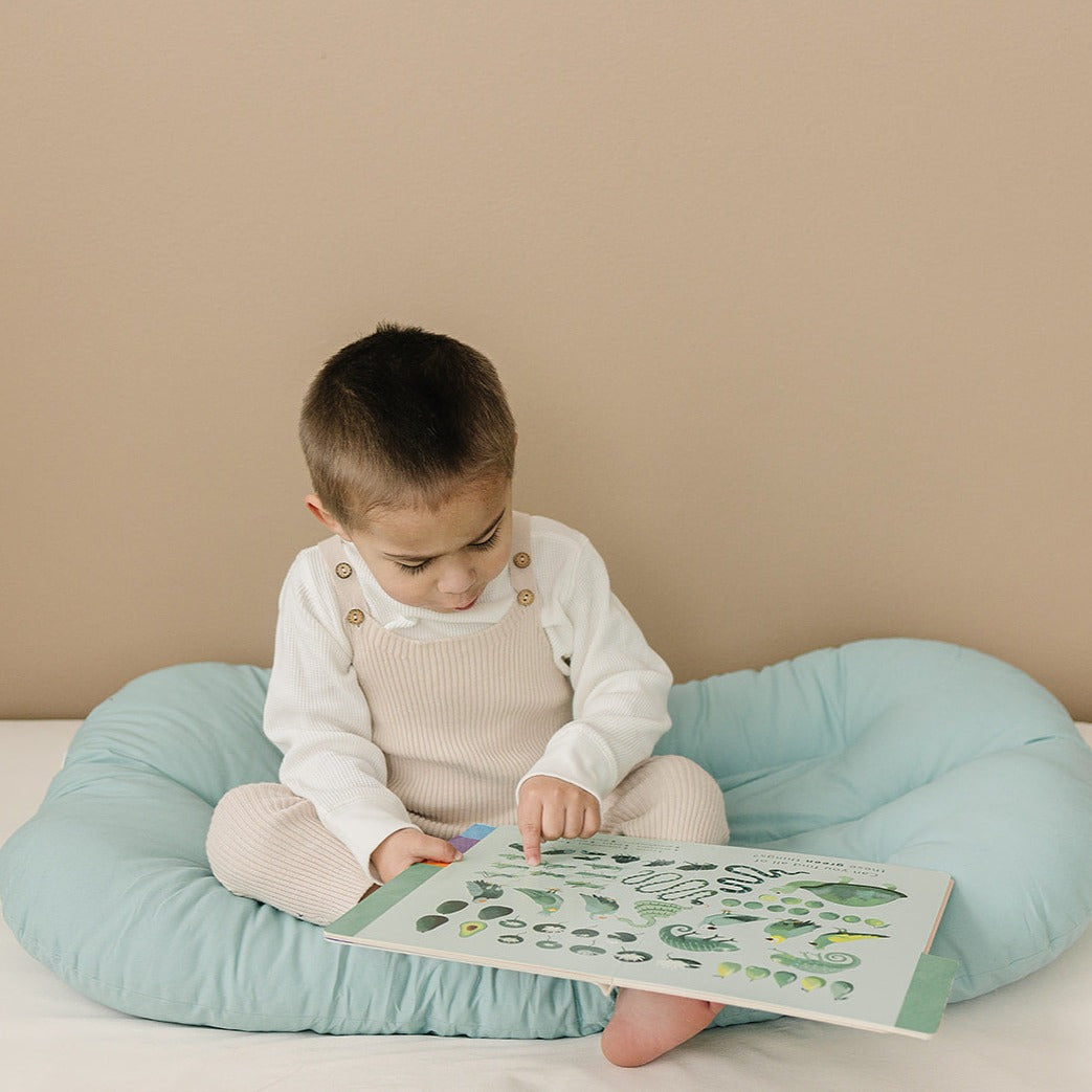 Toddler Lounger Pillow - Eucalyptus