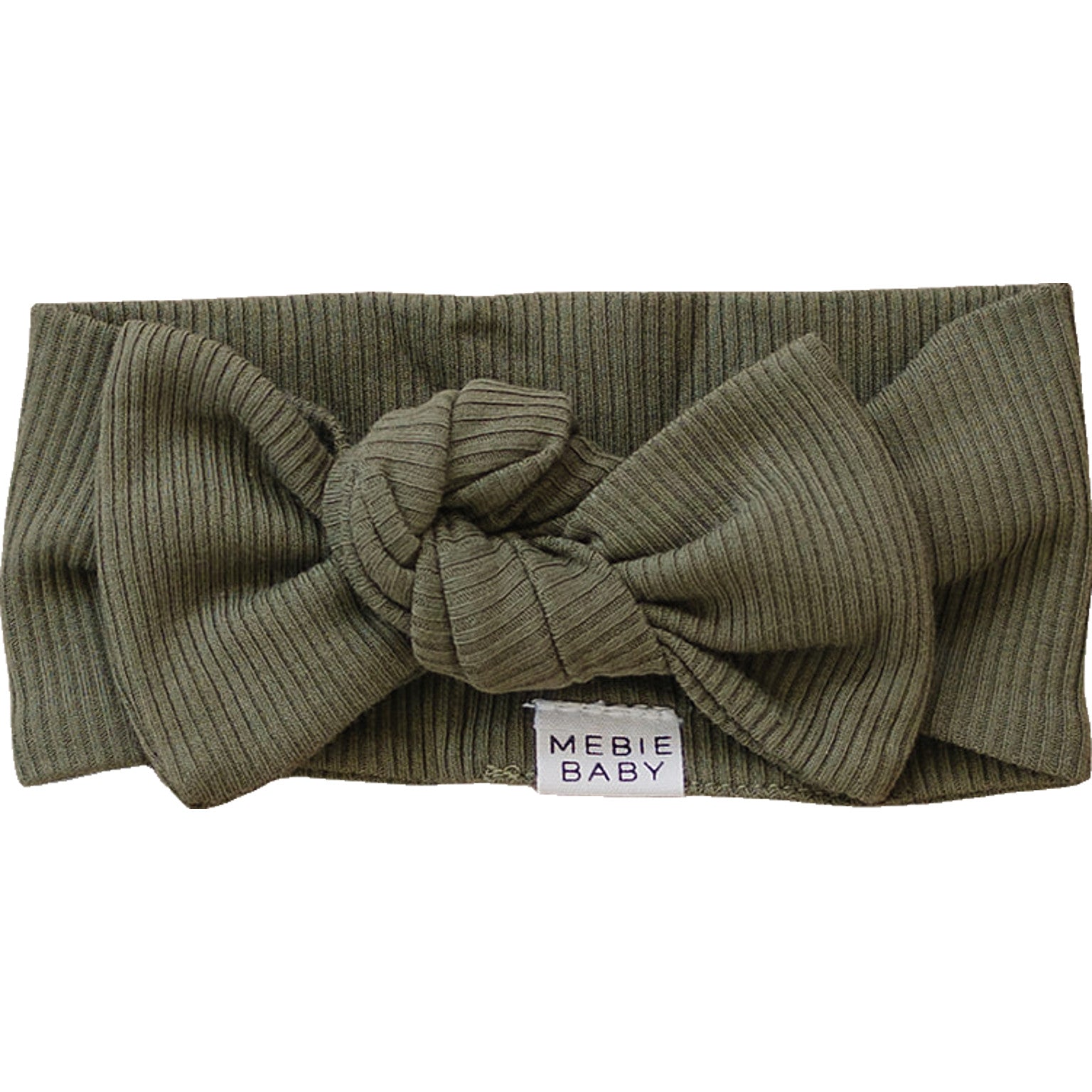 Winter Green Organic Cotton Ribbed Head Wrap  Mebie Baby   