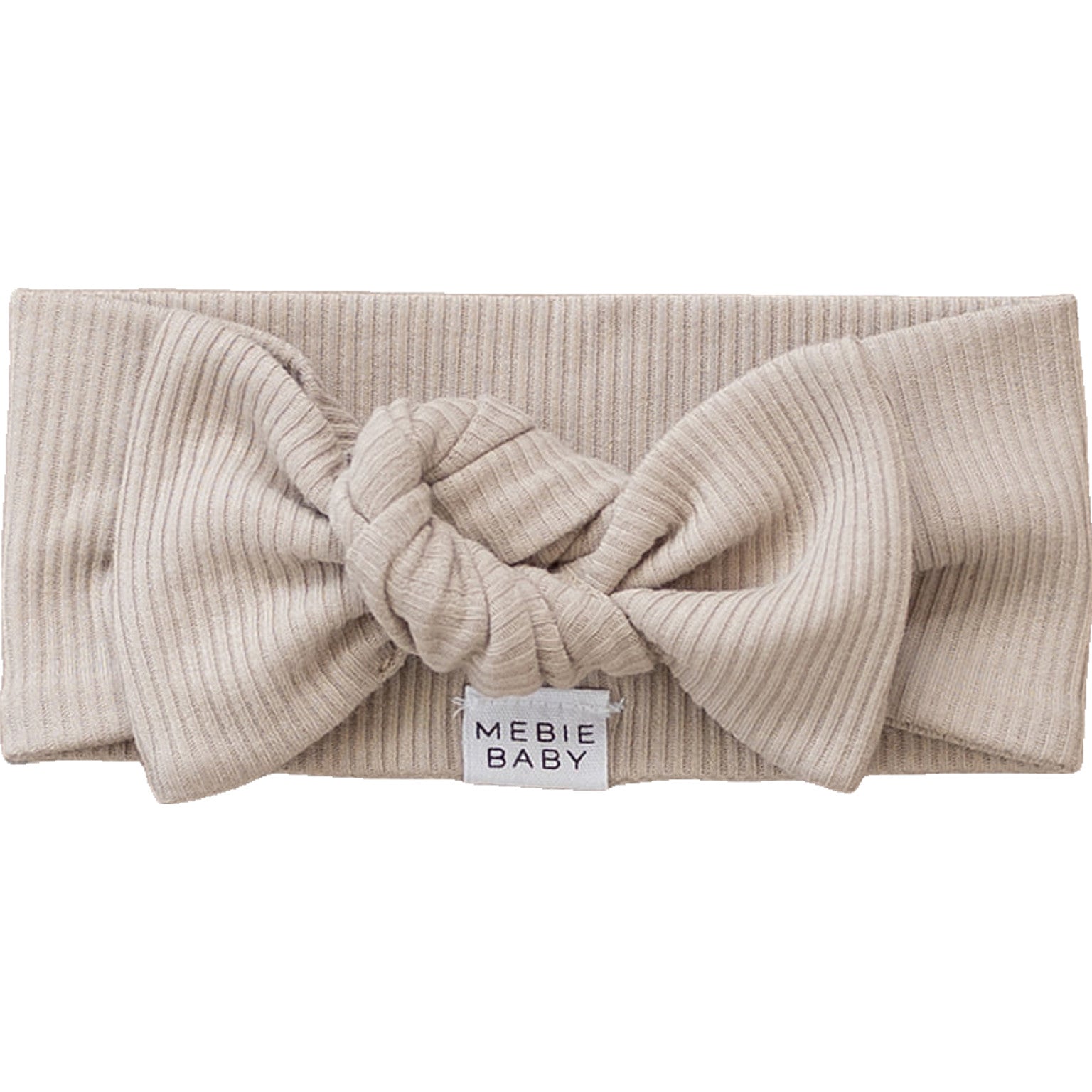 Oatmeal Organic Cotton Ribbed Head Wrap  Mebie Baby   