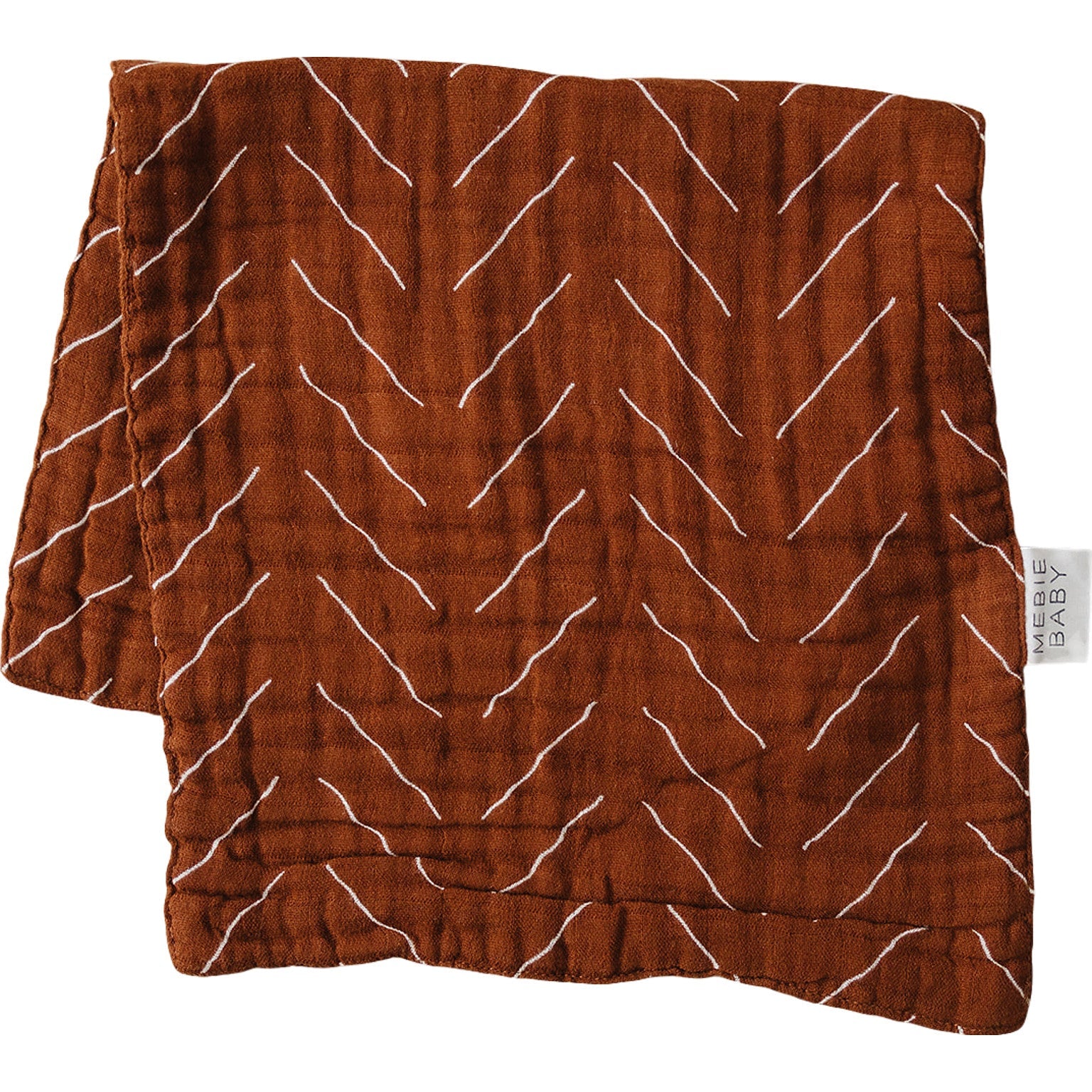 Rust Mudcloth Burp Cloth  Mebie Baby   