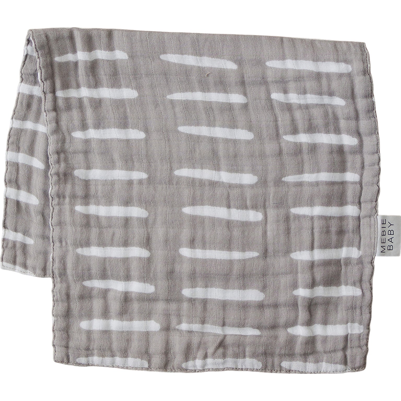 Grey Dash Muslin Burp Cloth  Mebie Baby   