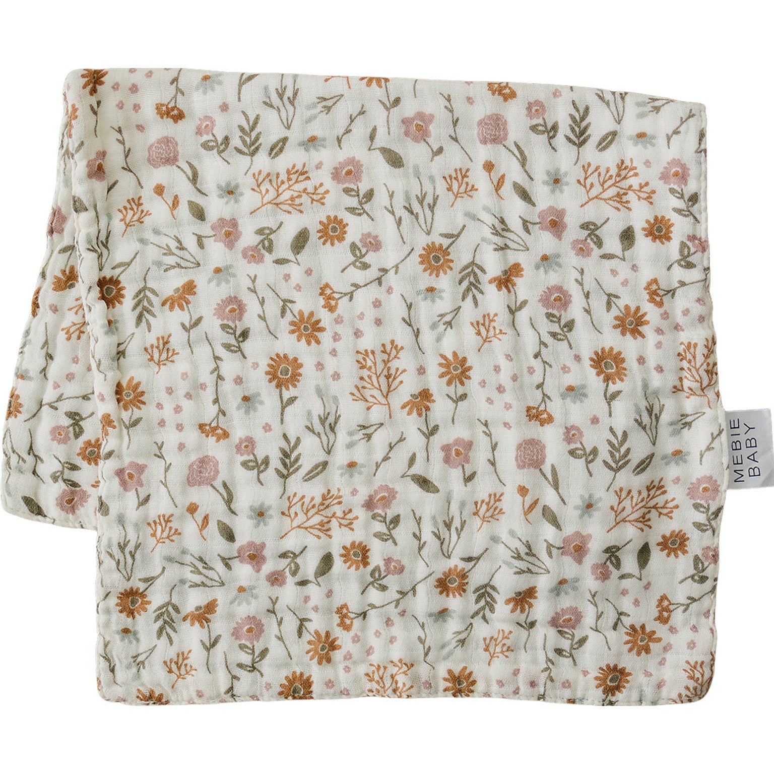 Meadow Floral Muslin Burp Cloth  Mebie Baby   