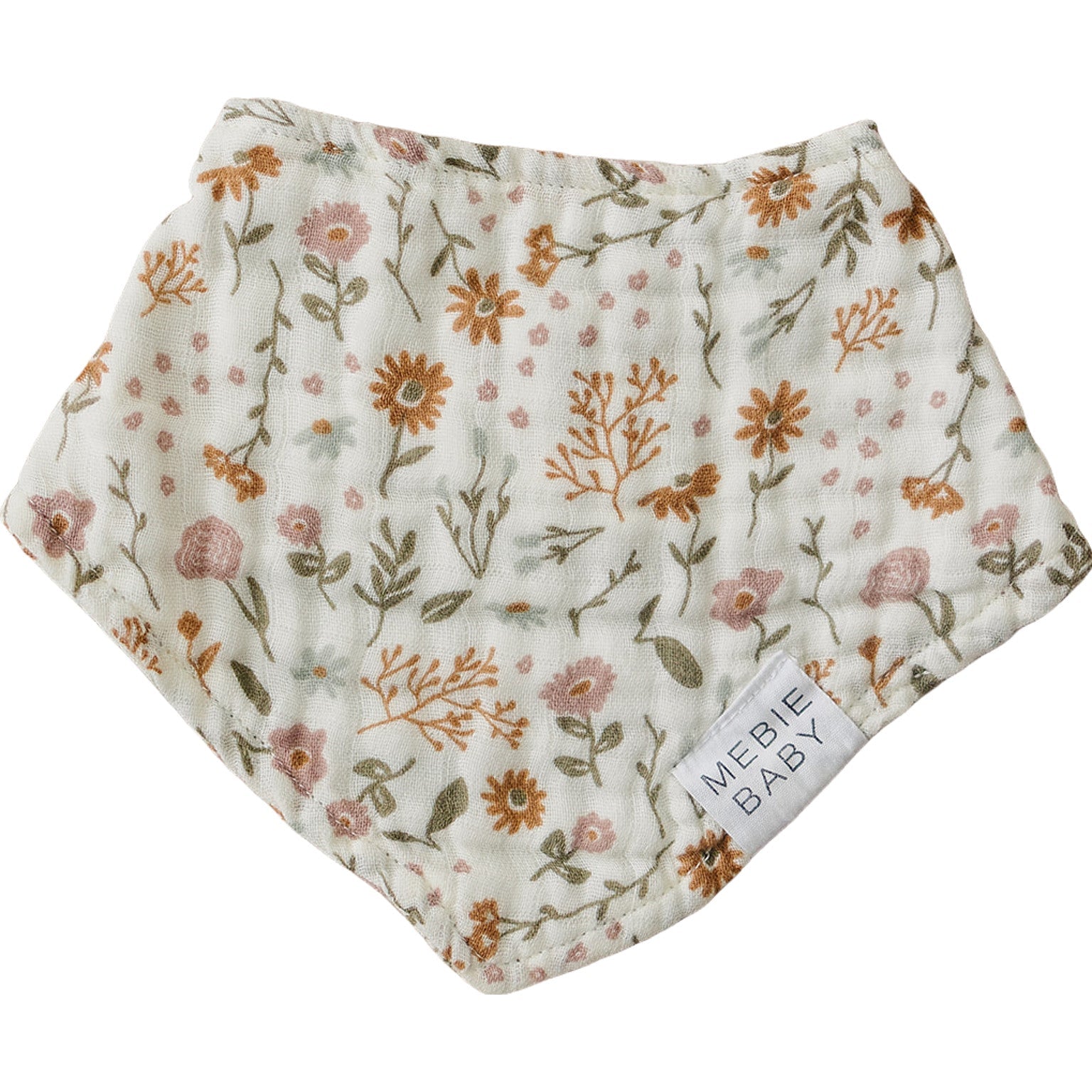 Meadow Floral Muslin Bib  Mebie Baby   