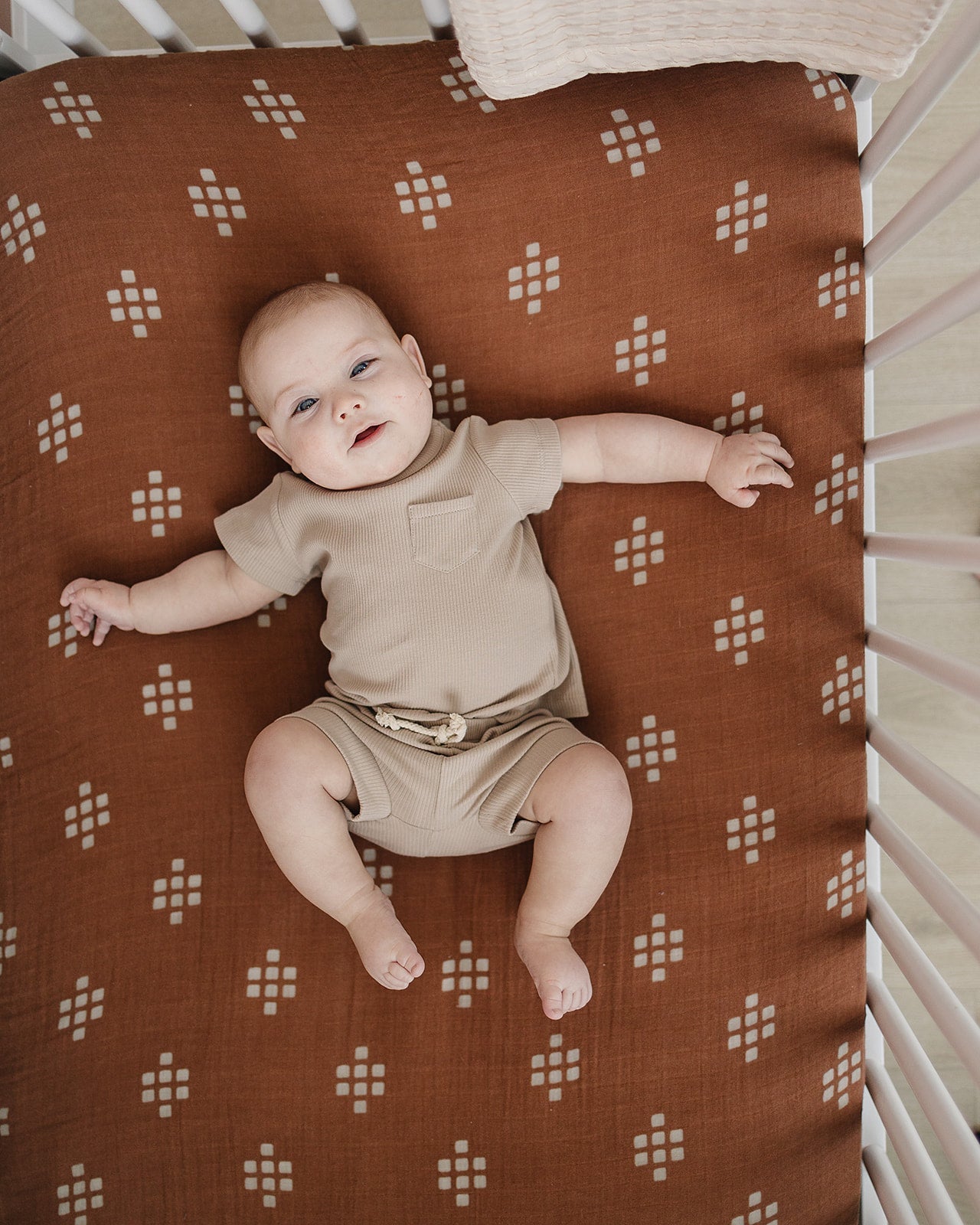 Chestnut Textiles Muslin Crib Sheet  Mebie Baby   