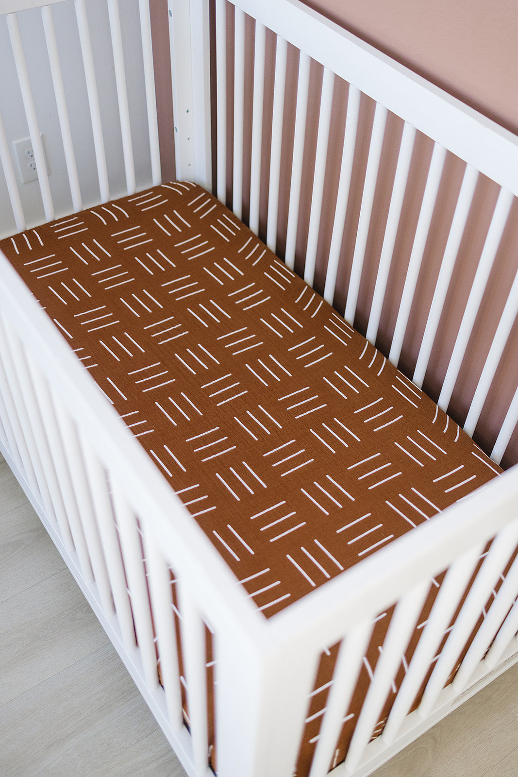 Mustard Mudcloth Muslin Crib Sheet  Mebie Baby   