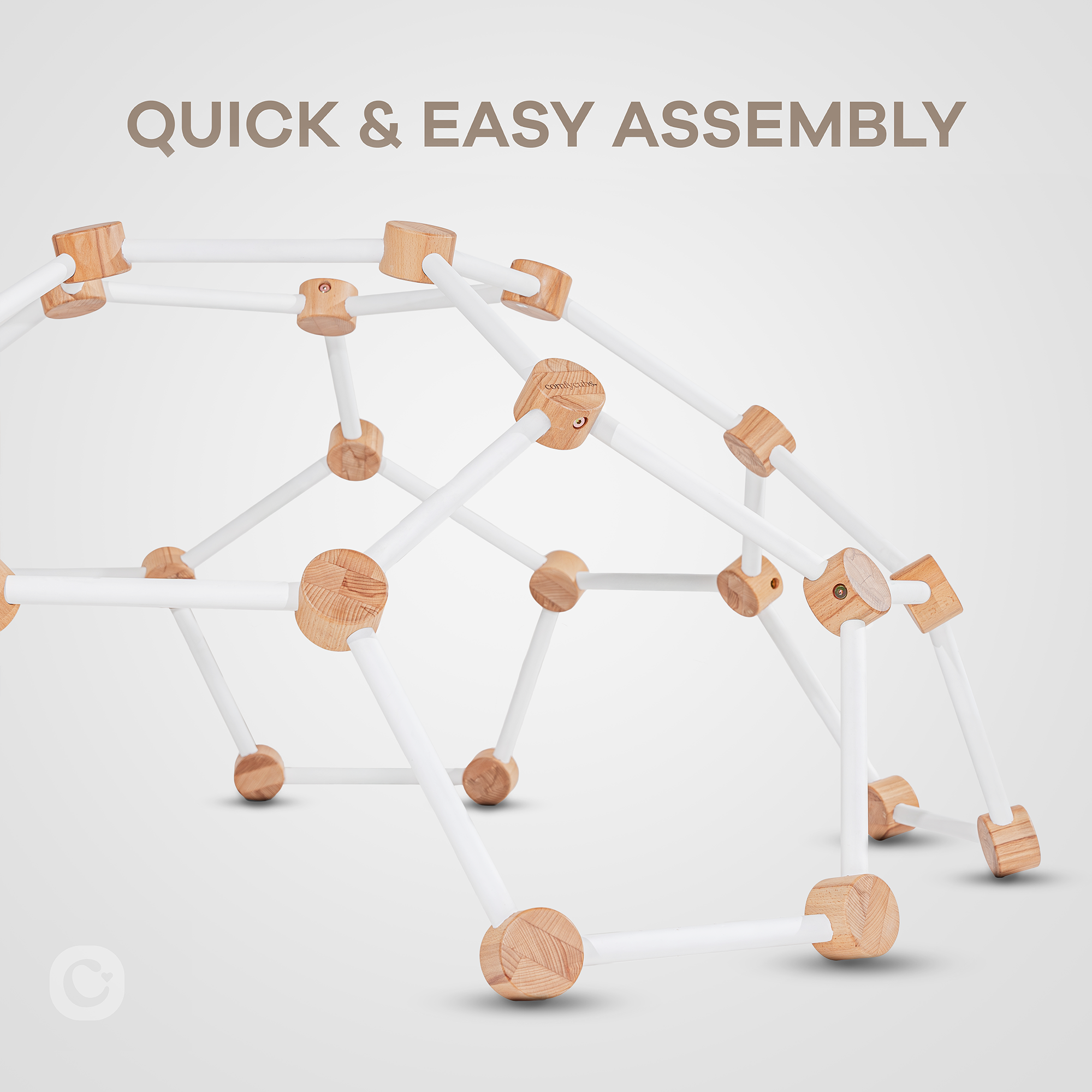 Wooden Climber for Kids in White