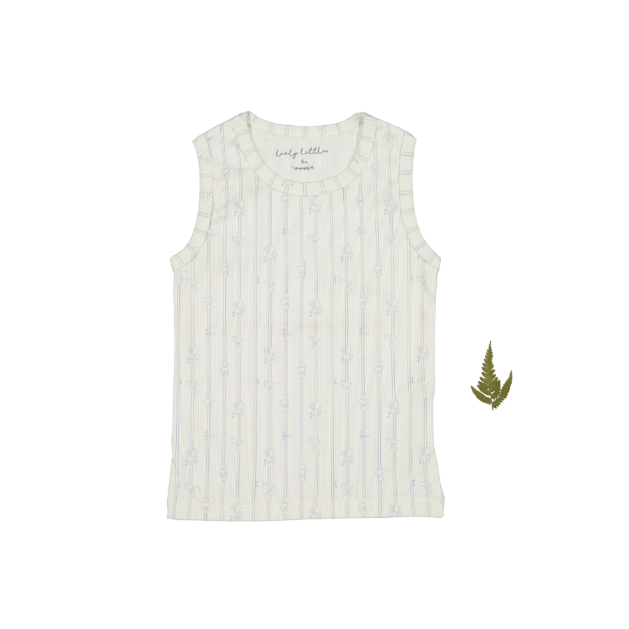 The Printed Tank - Linear Leaf Tank Lovely Littles   