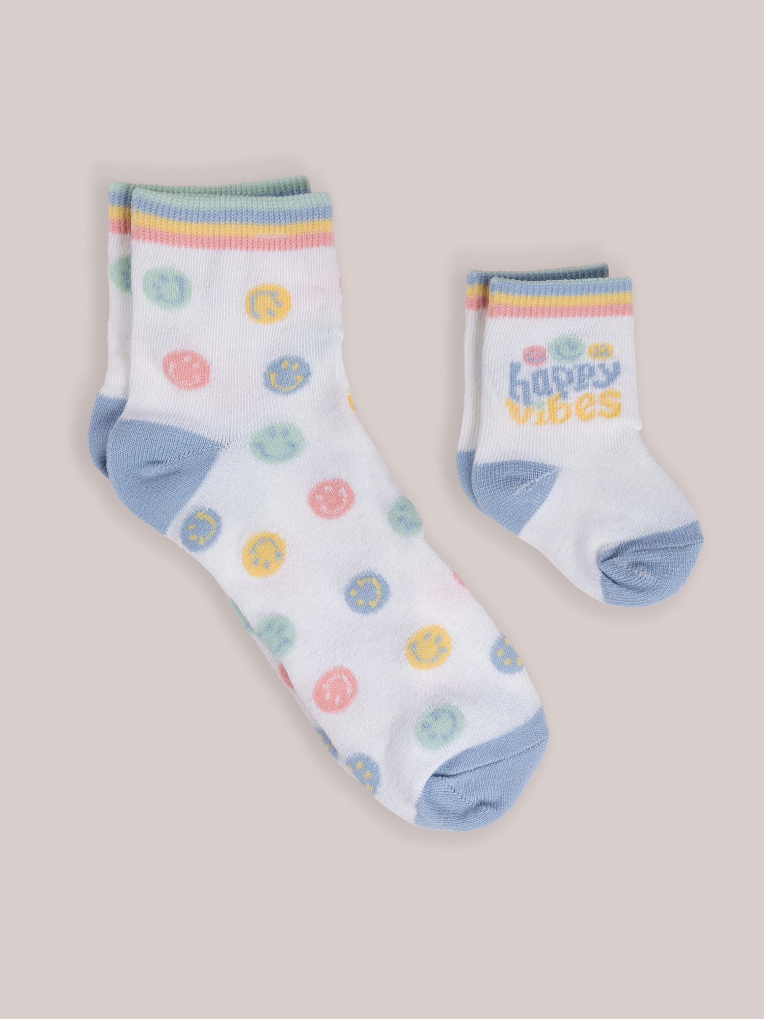 Mama & Me Matching Socks Set -  Happy Baby Vibes