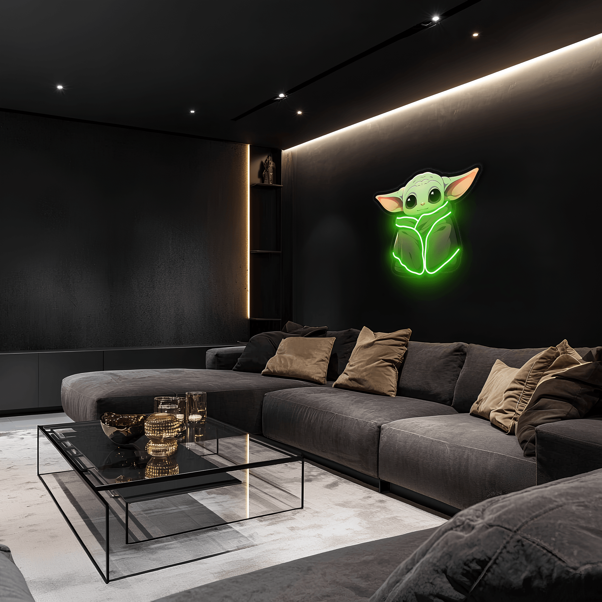 Yoda Neon Sign, Uv Print Neon, Start Wars Wall Decor, Yoda Uv Print Neon Sign,Neon Light,Neon Wall Art, Neon Sign,Neon Light Sign,Neon Gifts