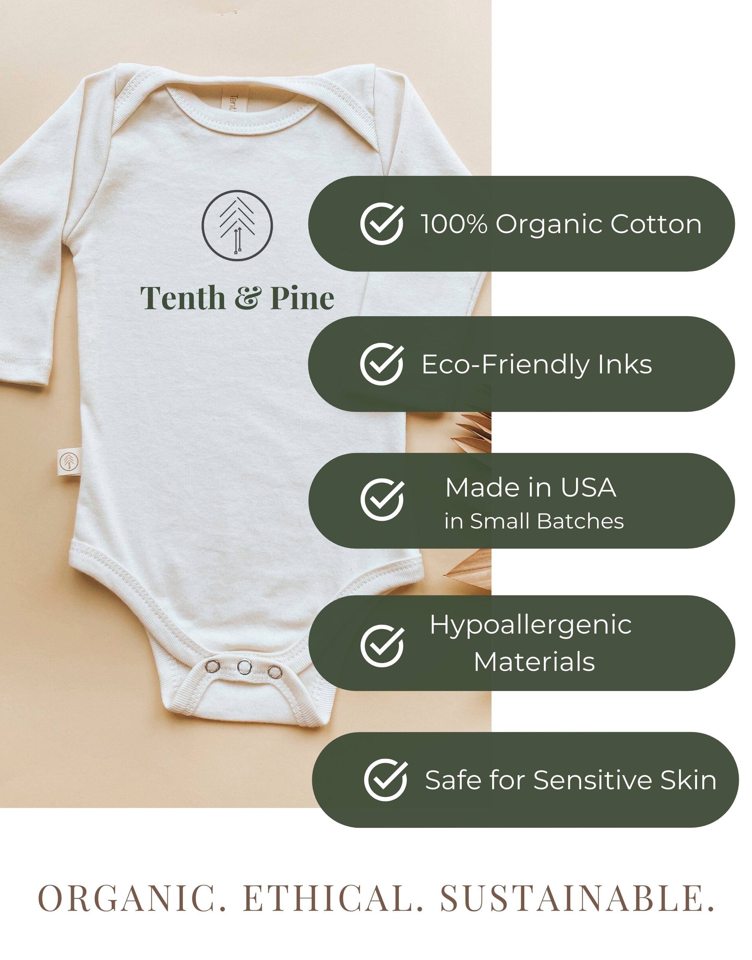 Little Elf Organic Baby Bodysuit Long Sleeve