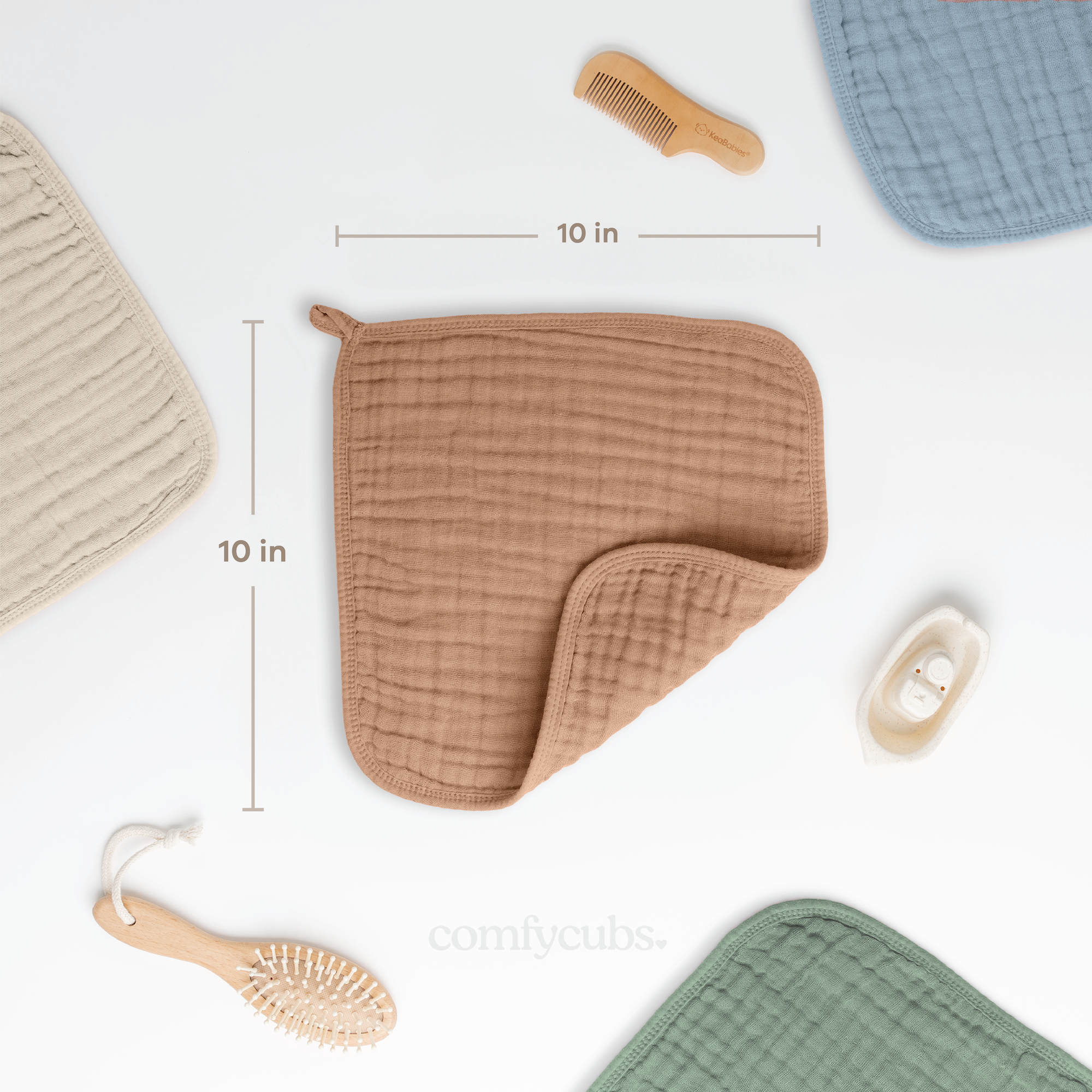 Muslin Washcloths in Multicolor