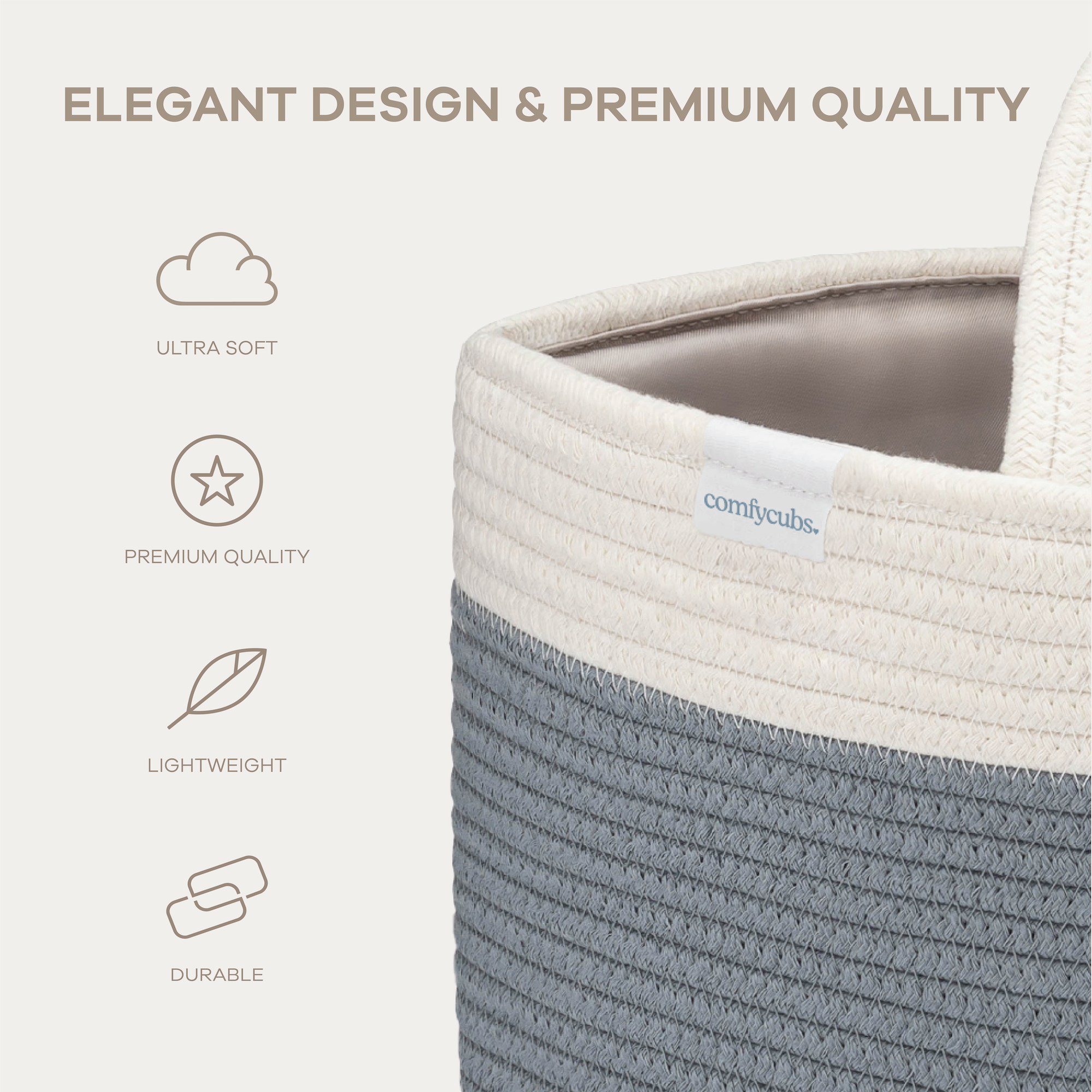 Rope Diaper Caddy in Pacific Blue