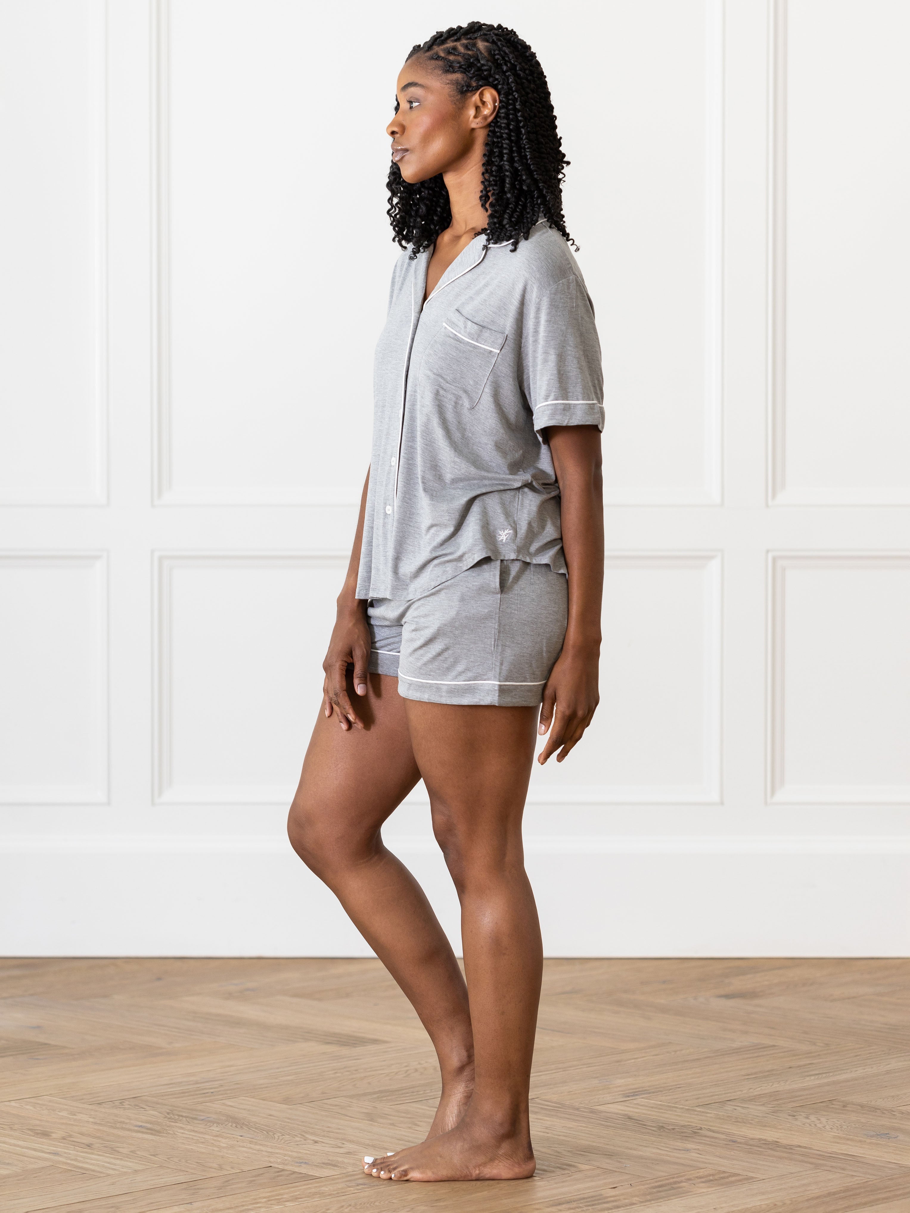 Women's Bamboo Stretch-Knit Short Sleeve Pajama Set