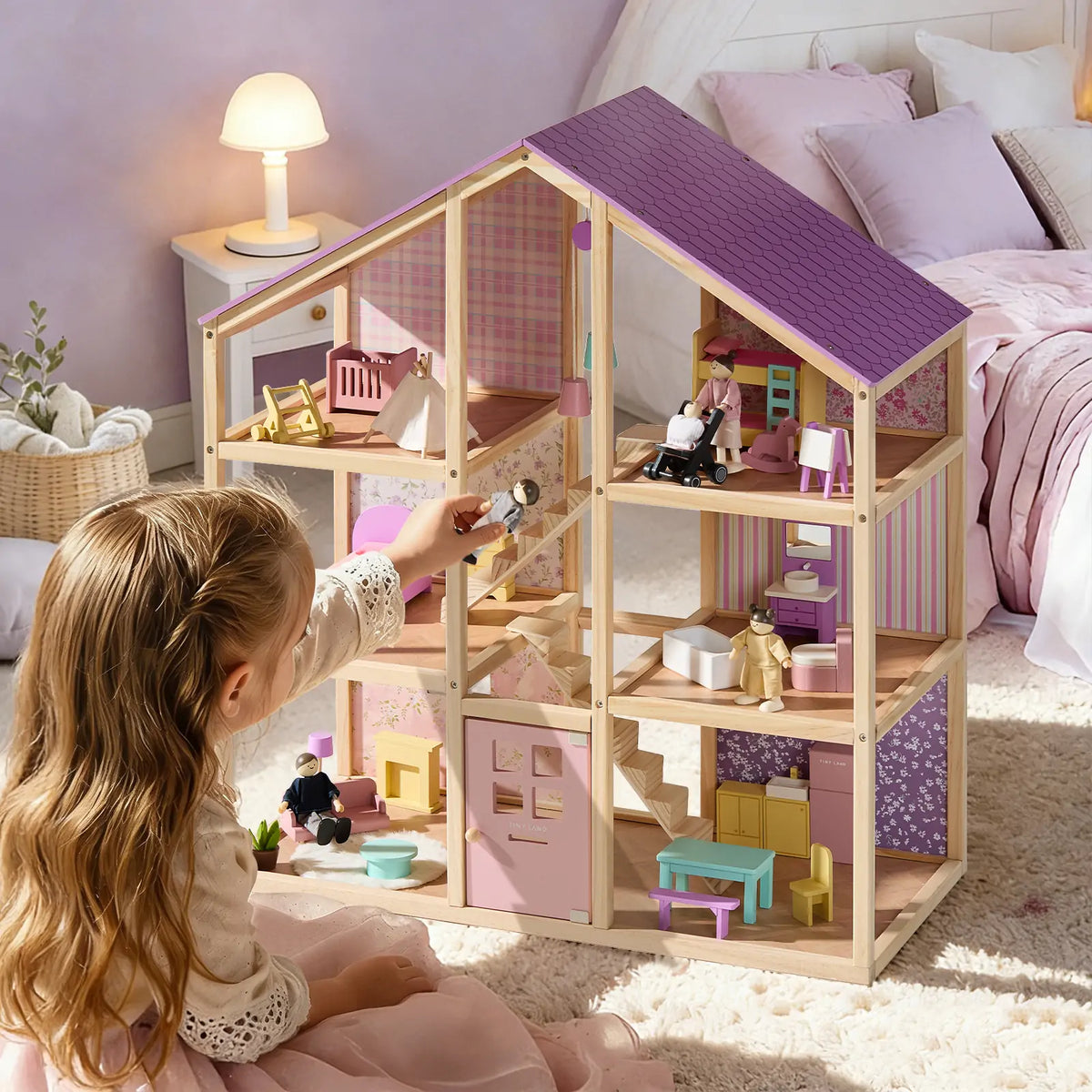 Tiny Land® Sweetwood Dollhouse without Dolls
