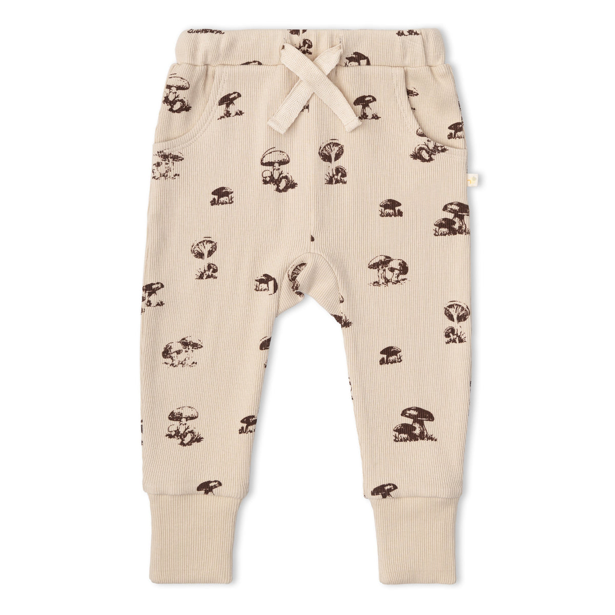 Organic Kimono Onesie & Pants Set - Mushroom