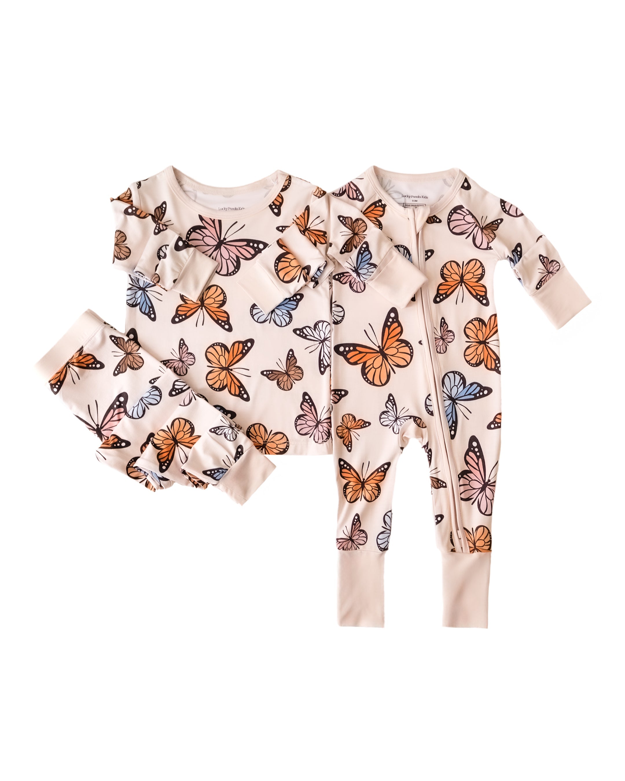 Bamboo Zip Romper | Butterflies