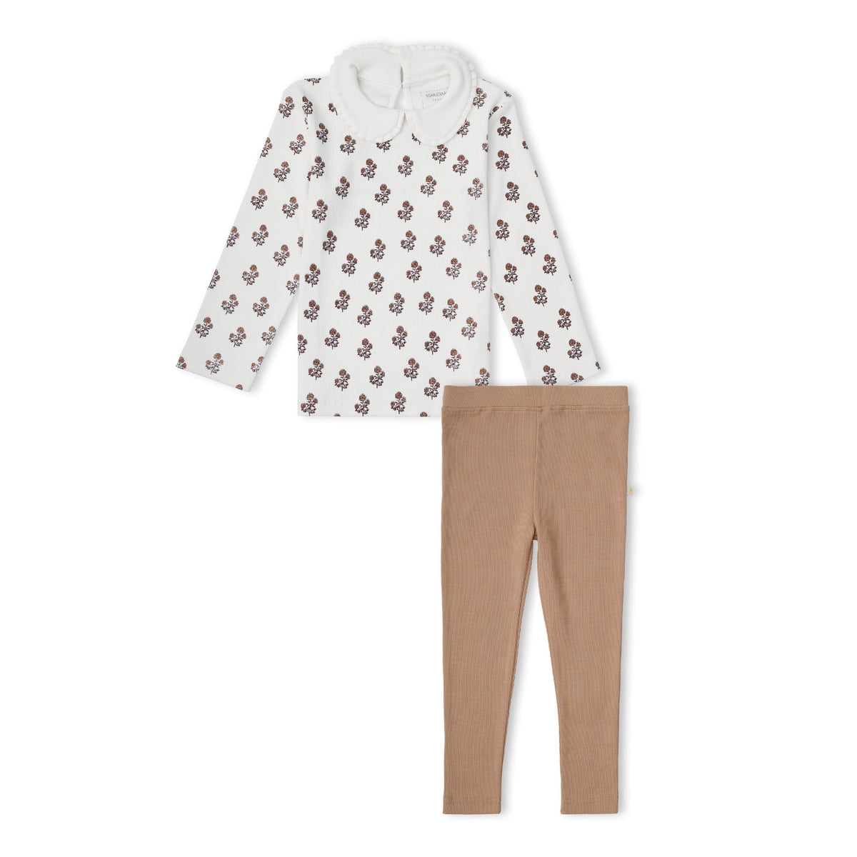 Organic Ruffle Collar Top & Legging Set - Loom