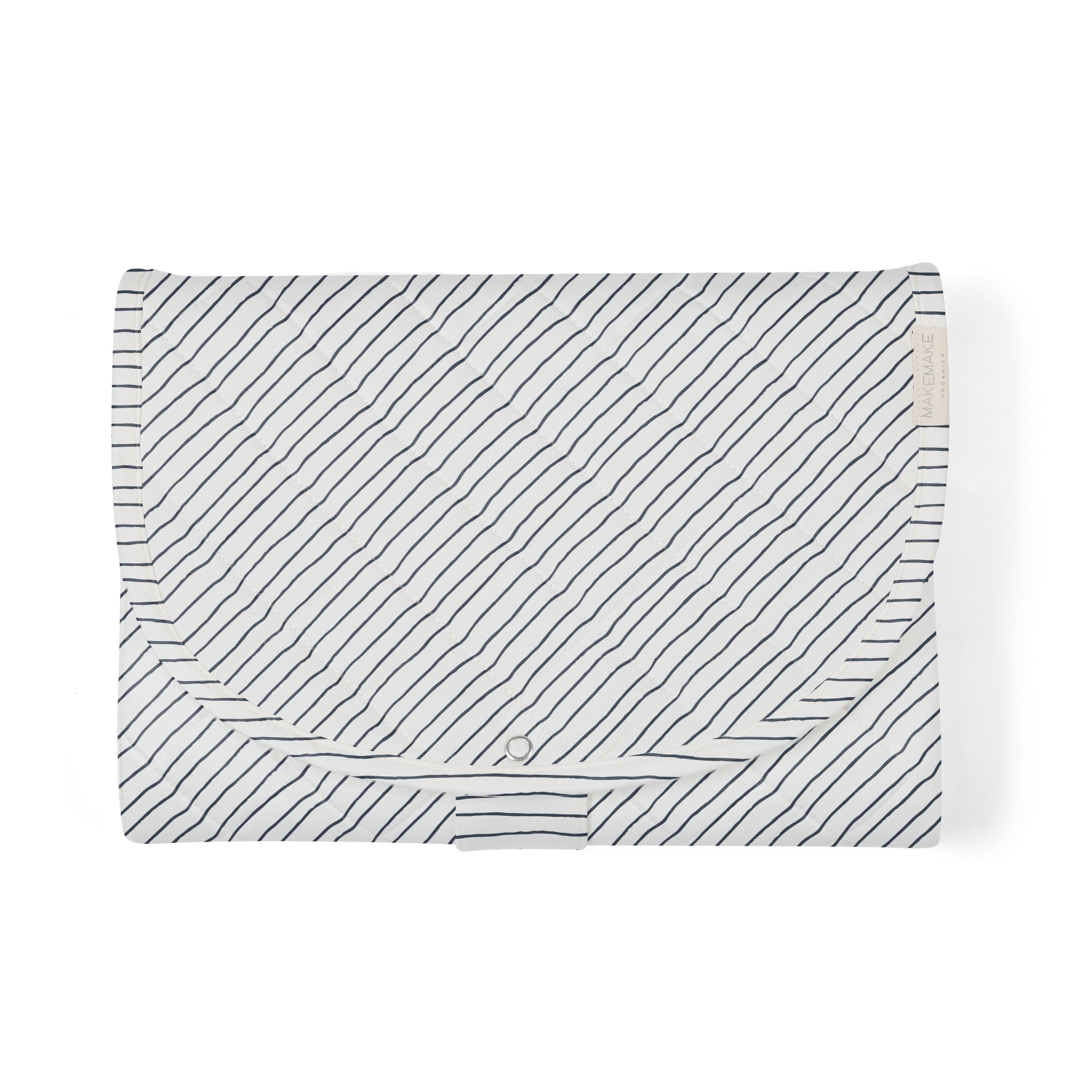 Organic Cotton Portable Changing Mat - Cobi Blue Stripes