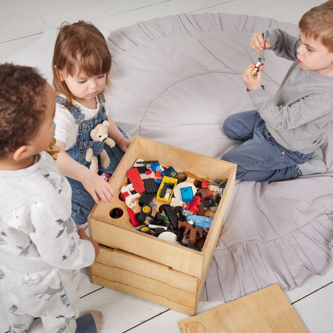 3in1 Montessori Shelves Set: Bookshelf + Toy Shelf + Lego sorter Shelves Goodevas   