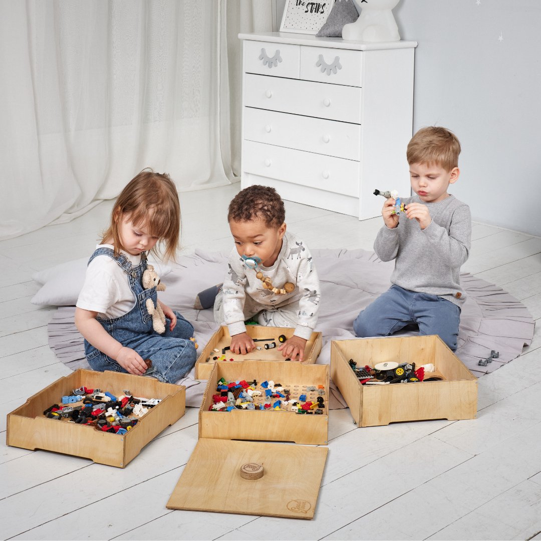 3in1 Montessori Shelves Set: Bookshelf + Toy Shelf + Lego sorter Shelves Goodevas   